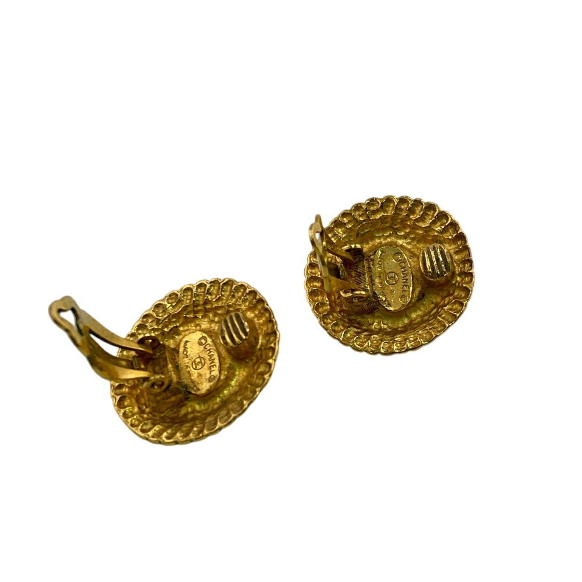 Earrings Pearl Gold-Tone Metal