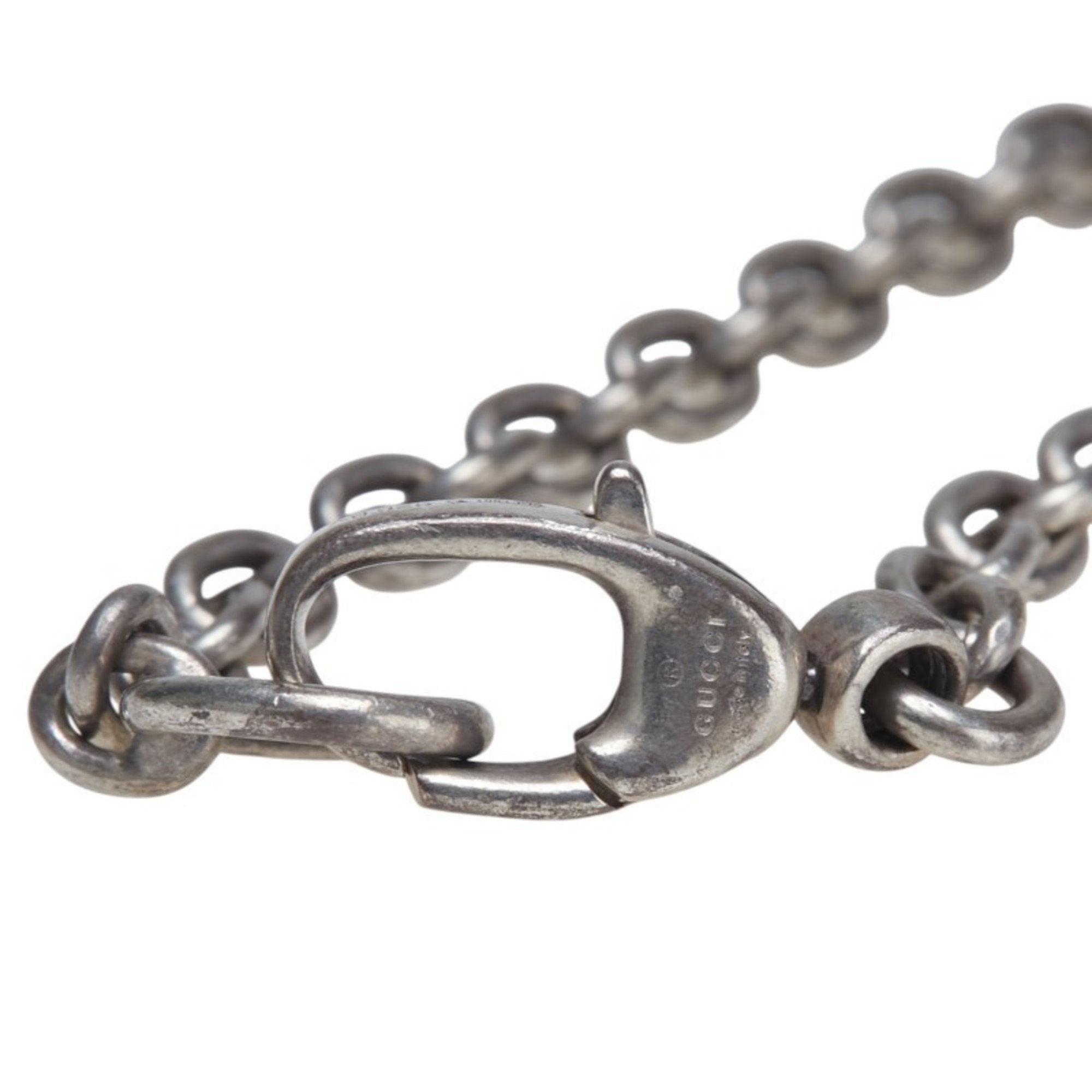 Interlocking G Pendant Necklace Sterling Silver