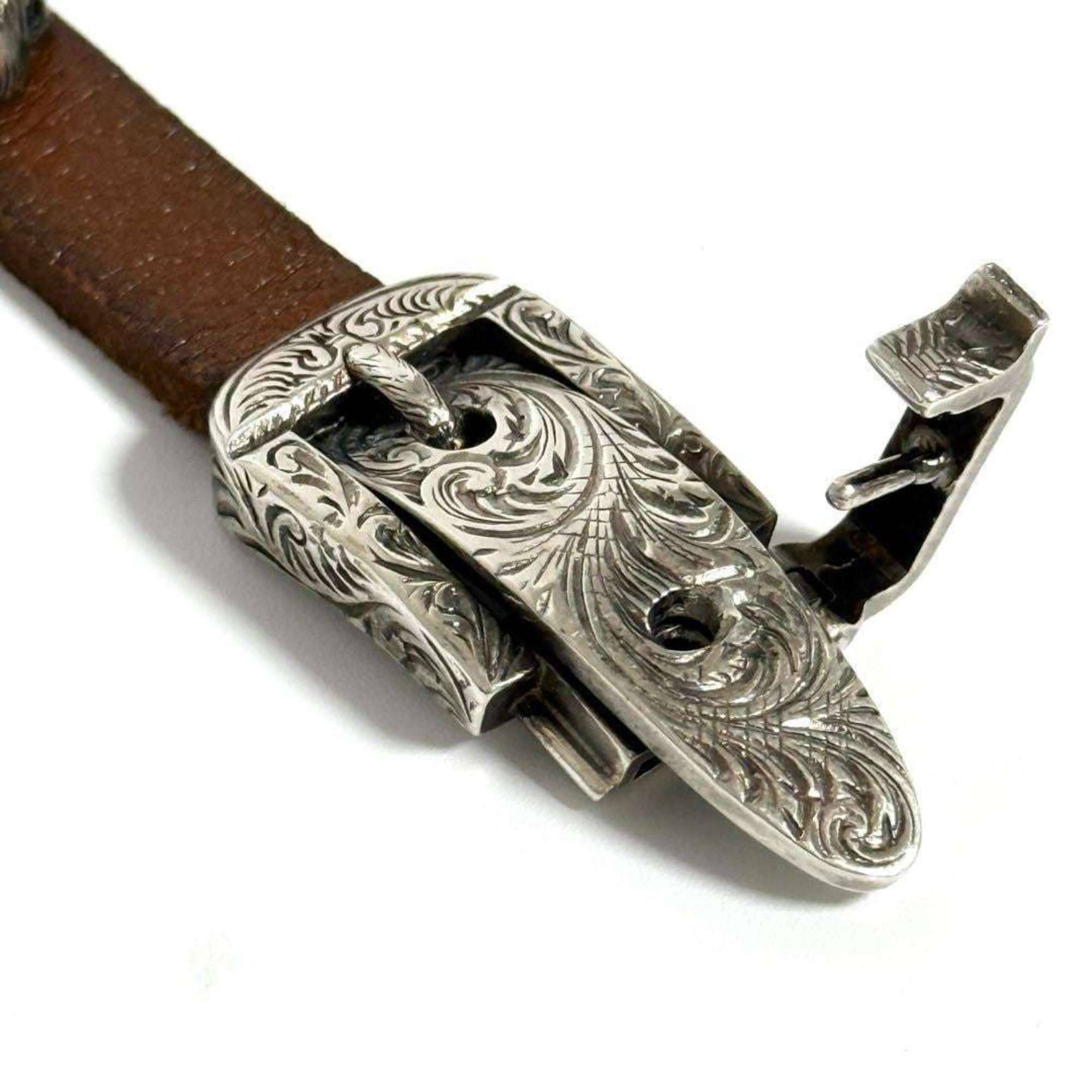 Bracelet Leather and Sterling Silver