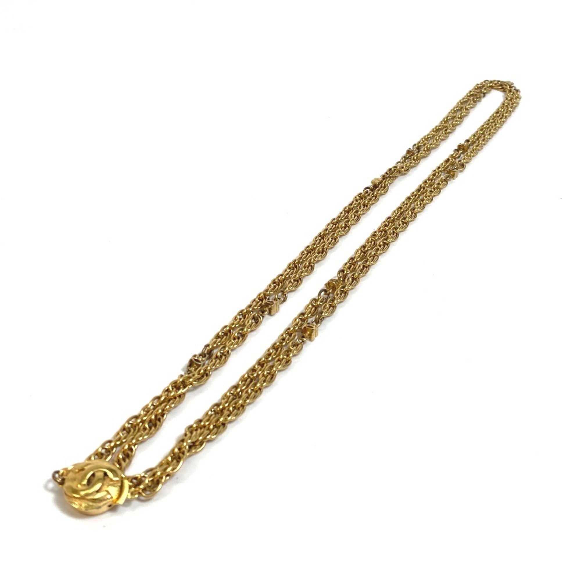 CC Logo Chain Pendant Necklace Metal