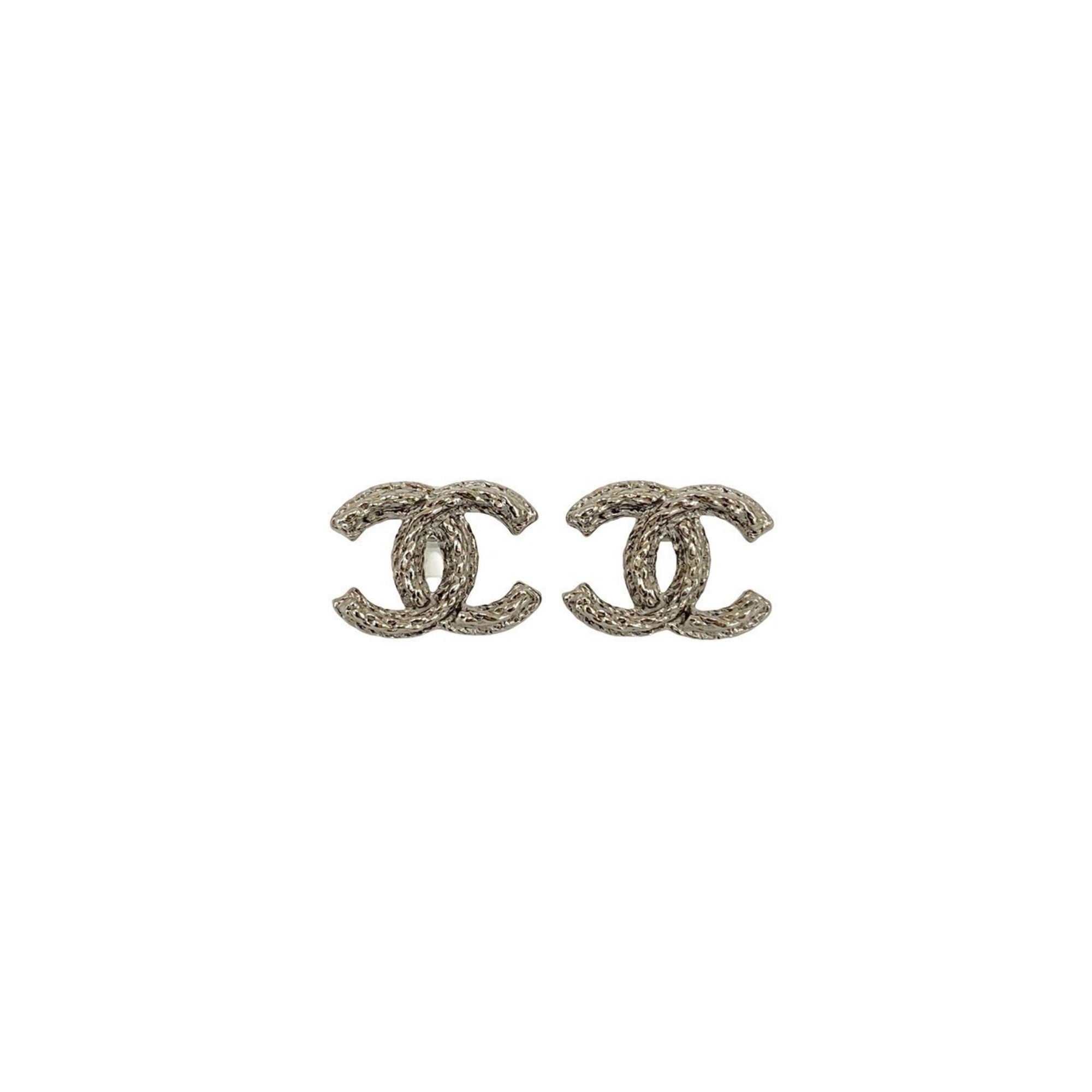 CC Logo Earrings Sterling Silver Silver-Tone Metal