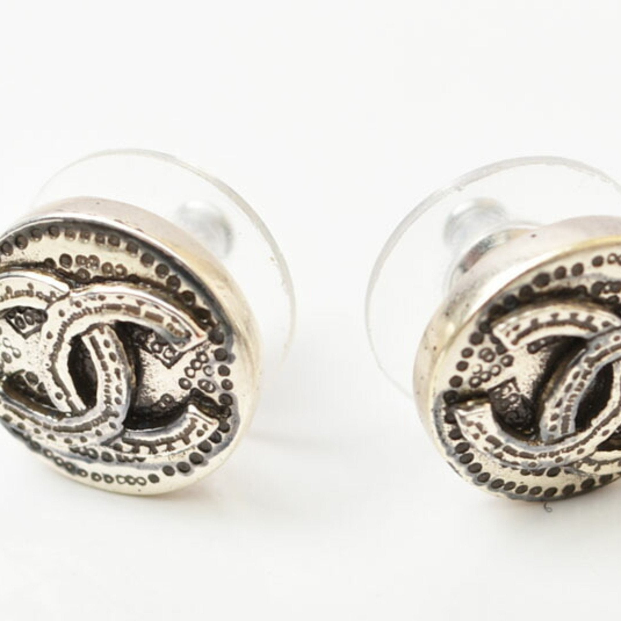 CC Logo Circle Earrings Sterling Silver