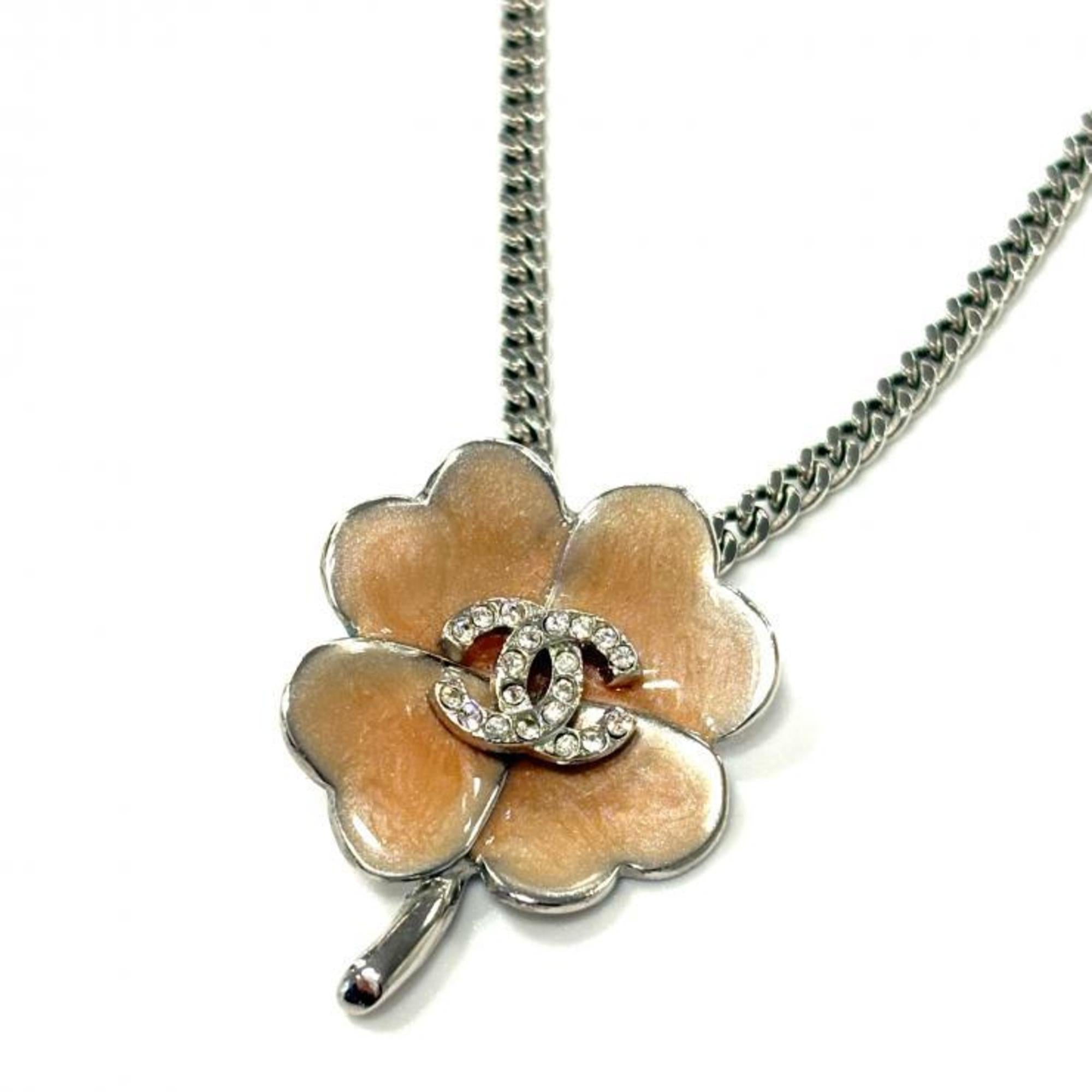 CC Logo Clover Pendant Necklace Sterling Silver
