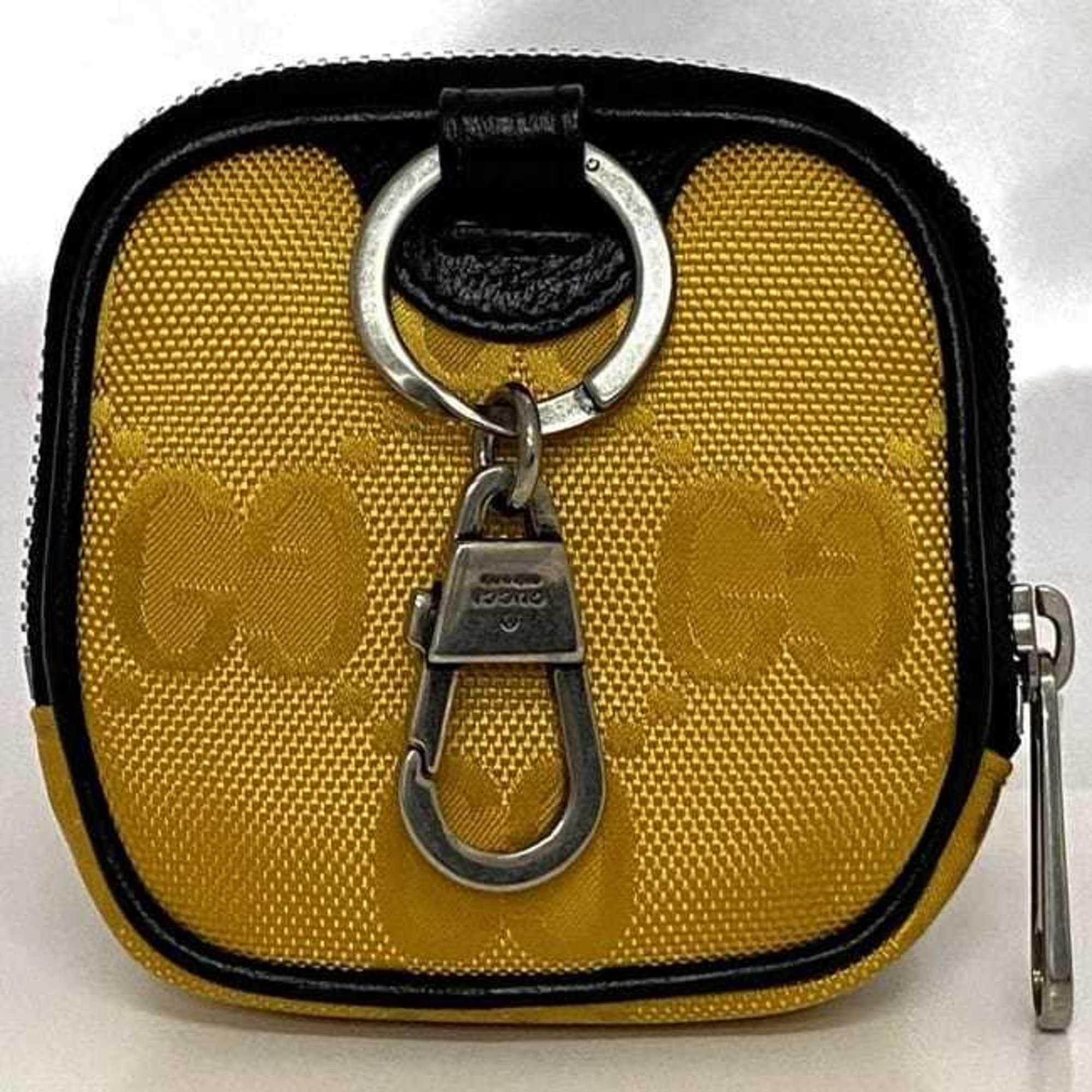 Charm Leather and Nylon Black and Yellow Handbag Charm