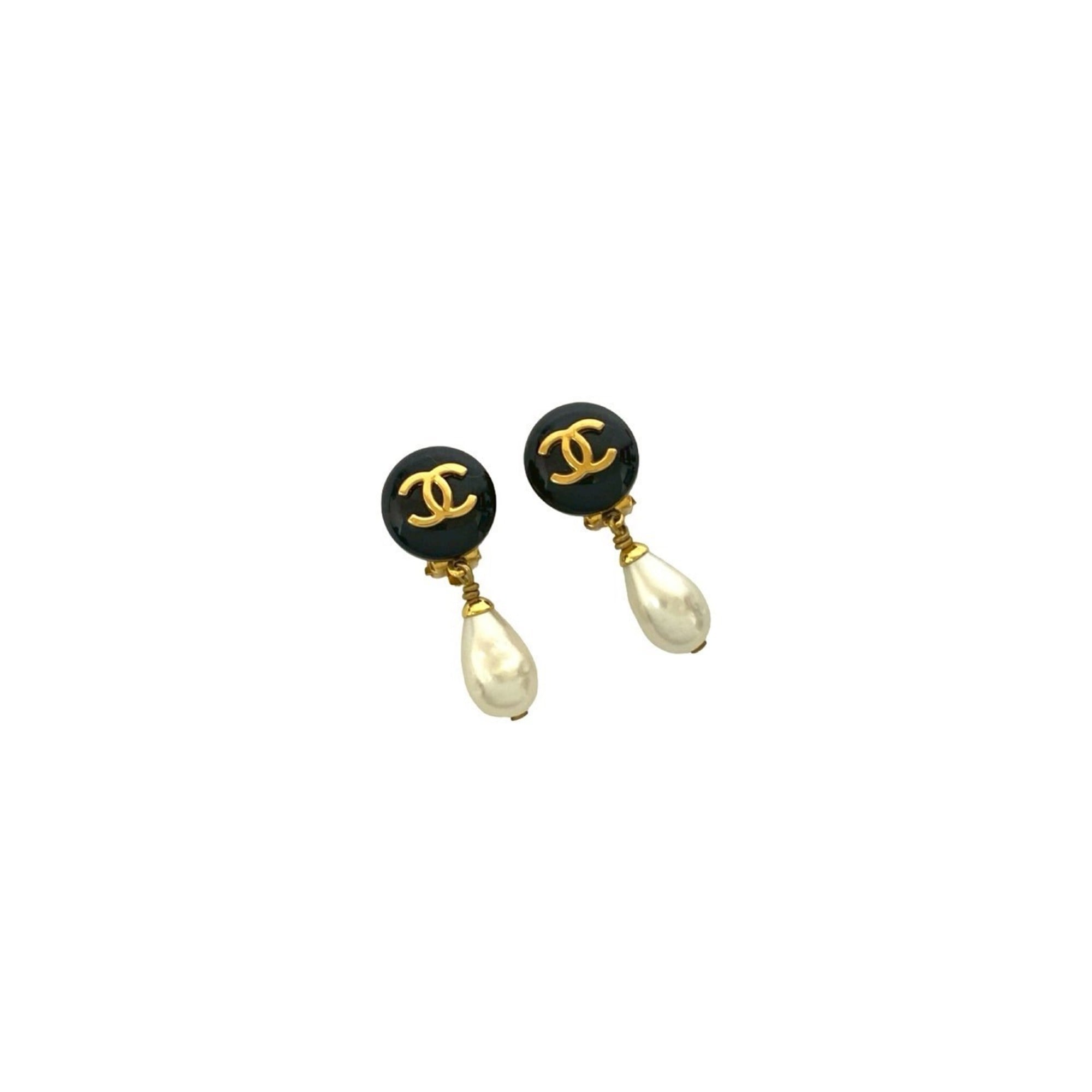 CC Logo Clip-On Earrings Metal
