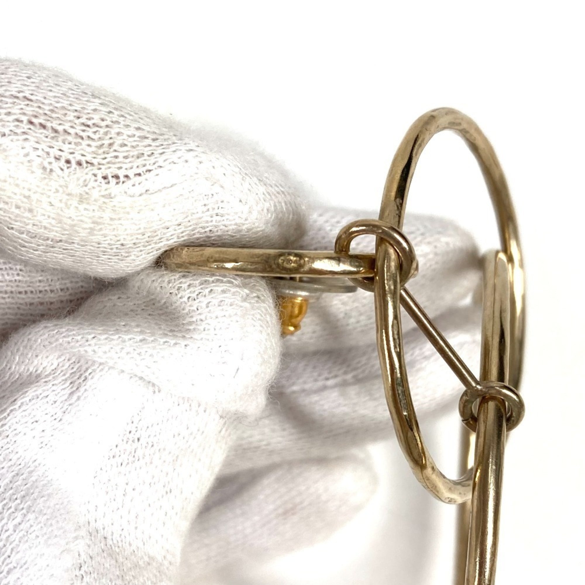 CC Logo Circle Earrings Gold-Tone Metal Gold-Tone Metal