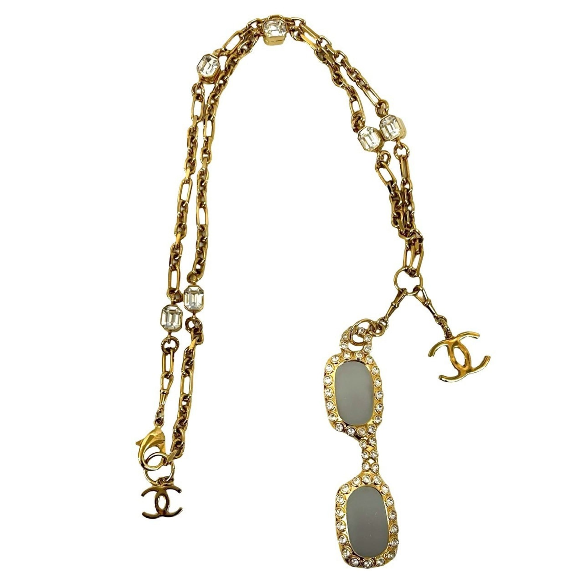 CC Logo Chain Pendant Necklace Metal
