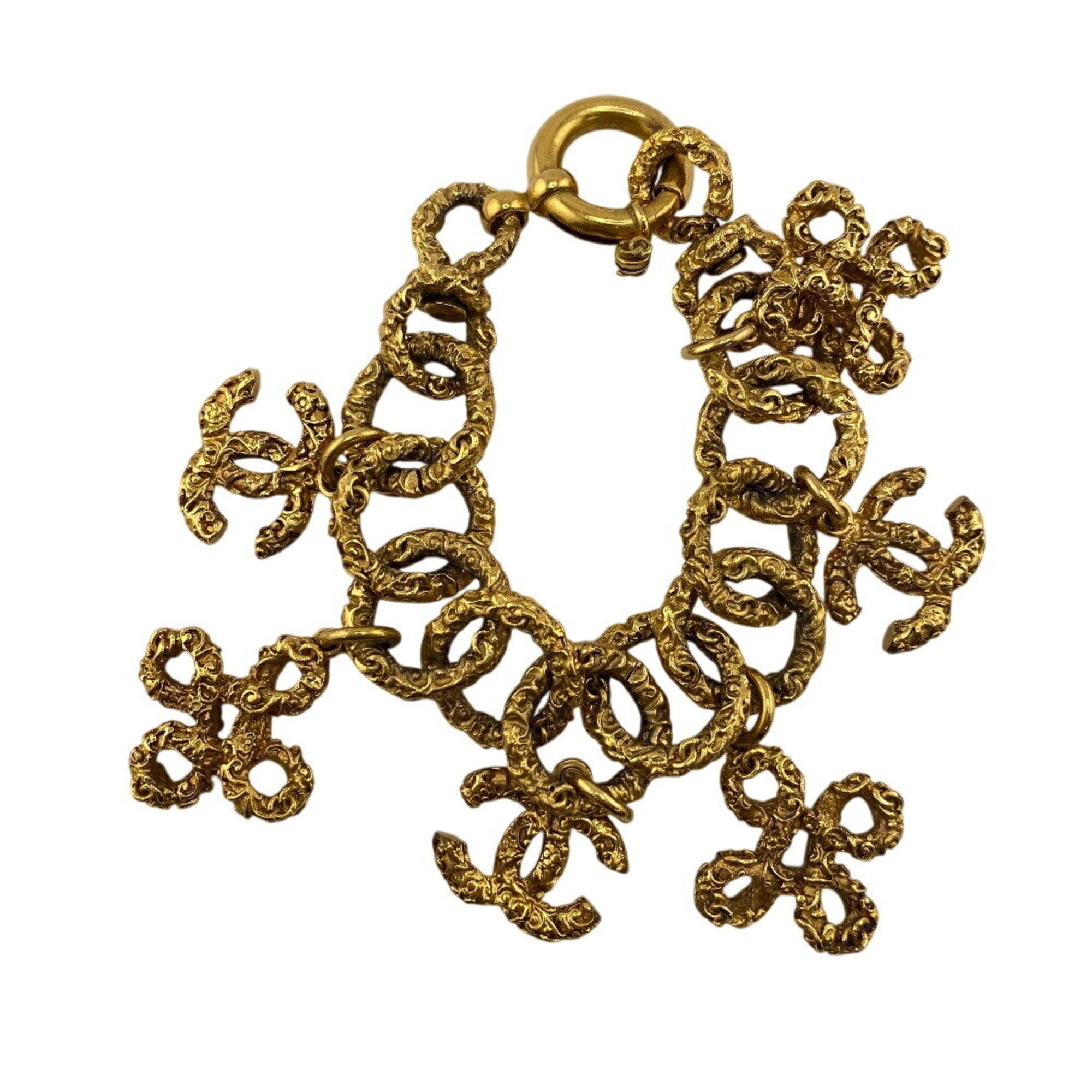 Clover Lava Ankle Bracelet Gold with Rice