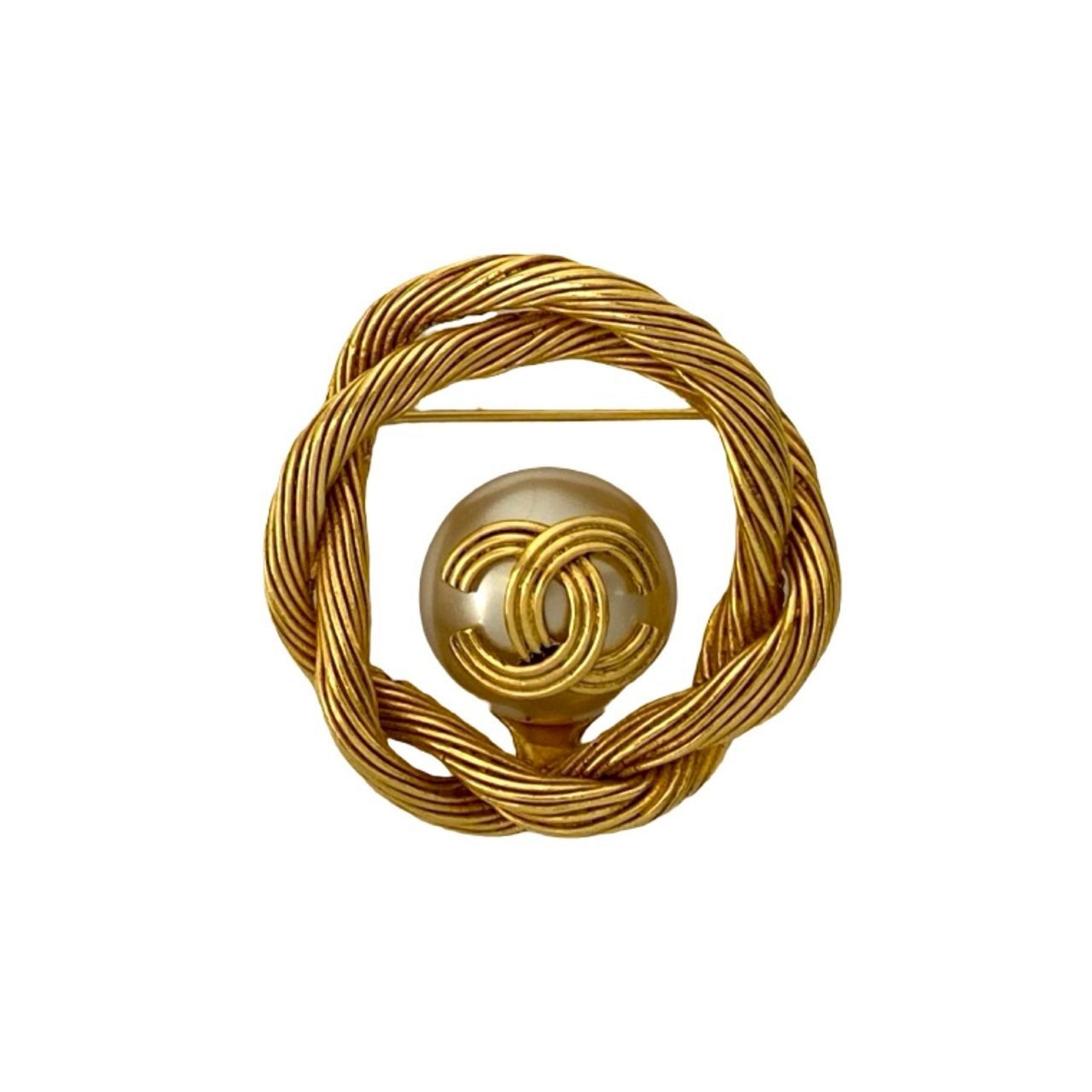 CC Logo Brooch Metal