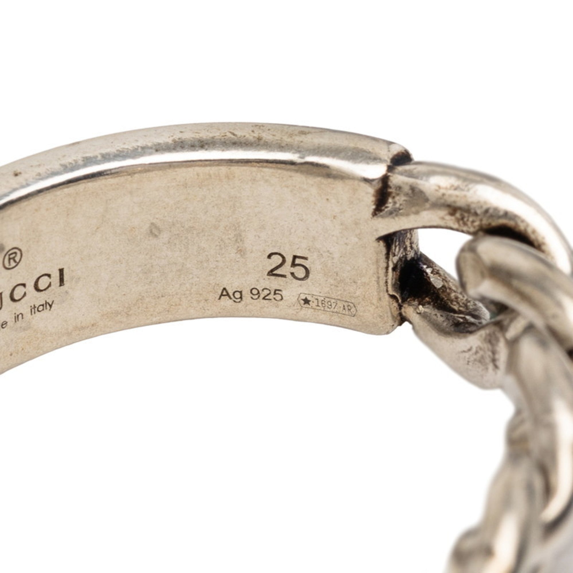 Gormet Chain Ring Enamel and Sterling Silver