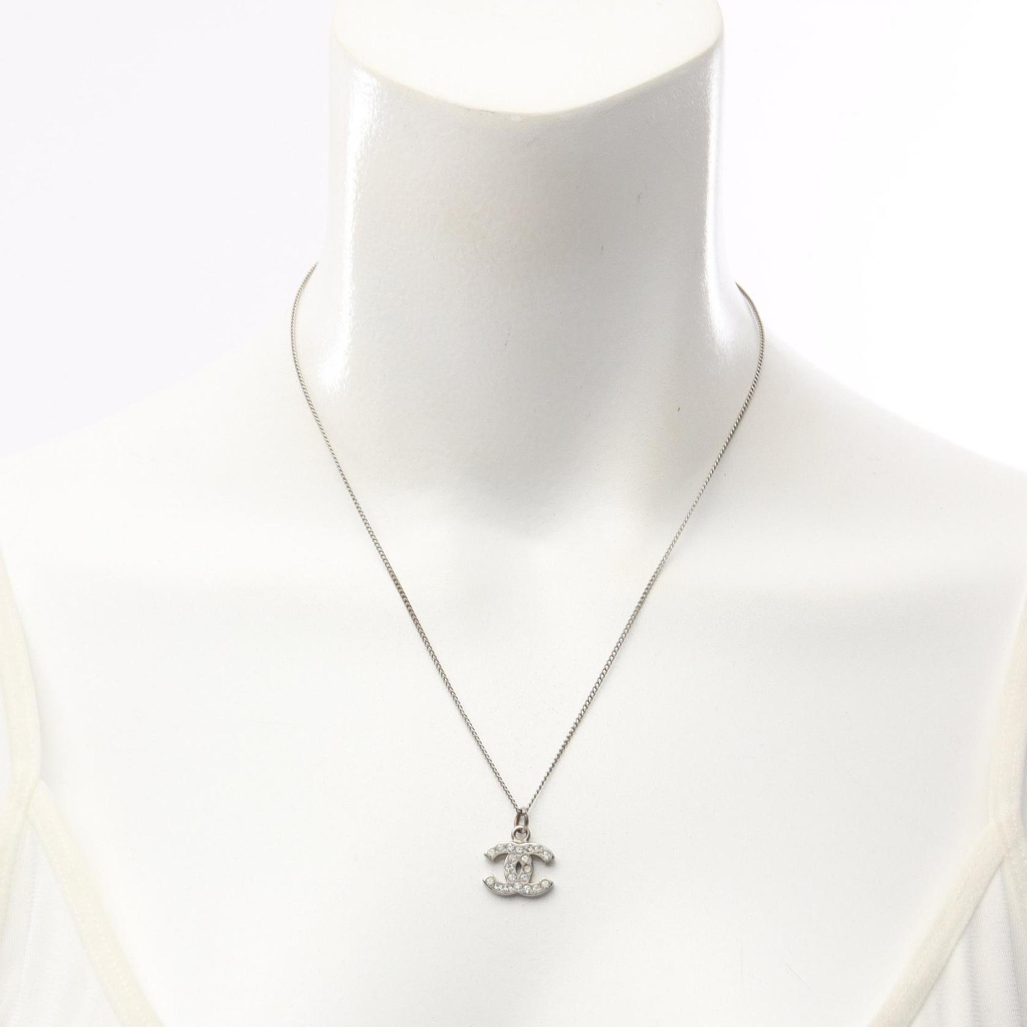 CC Logo Pendant Necklace Sterling Silver