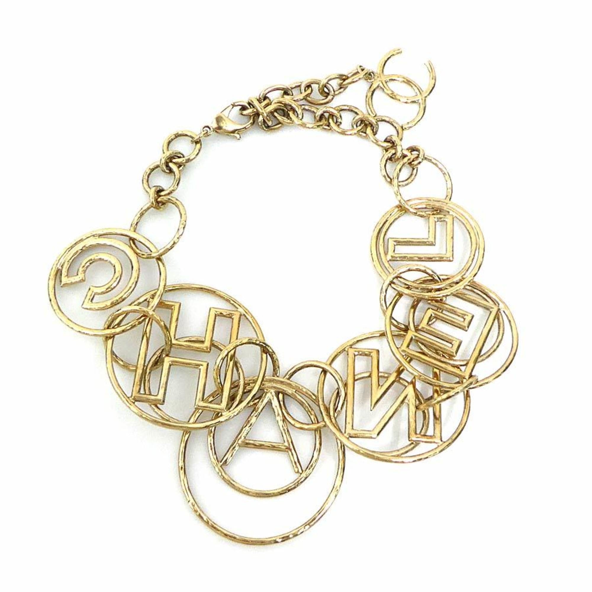 Pendant Necklace Light Gold Metal