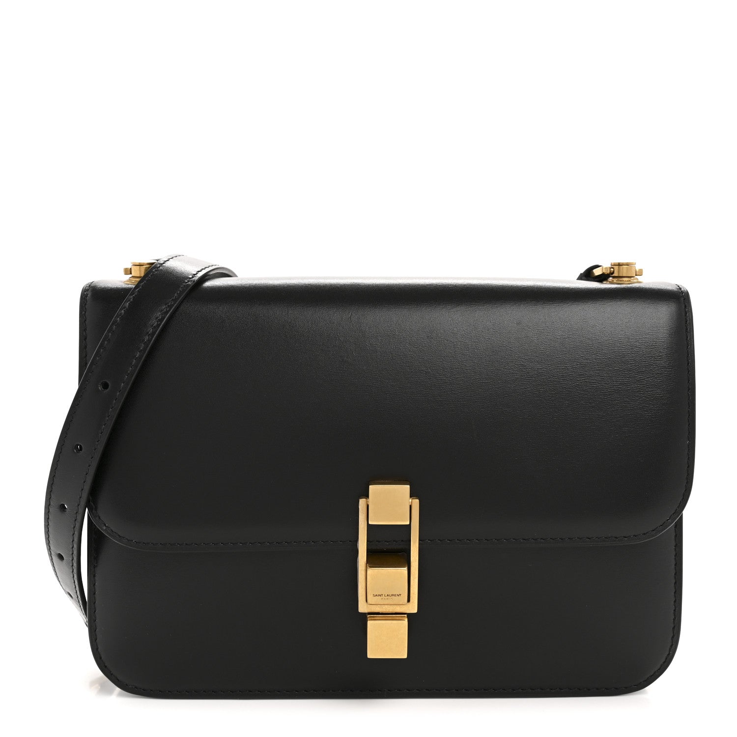 Smooth Calfskin Carre Satchel Black