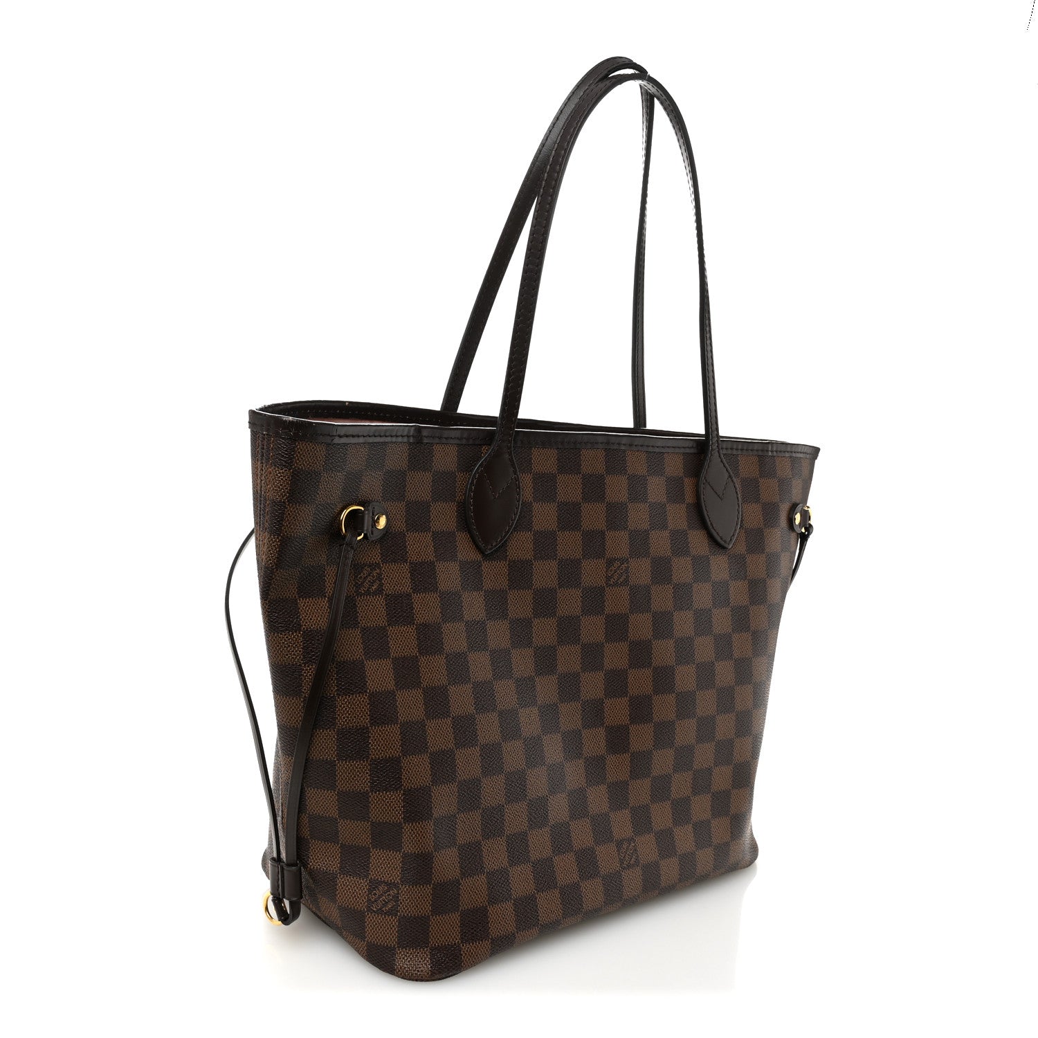 Damier Ebene Neo Neverfull MM Rose Ballerine