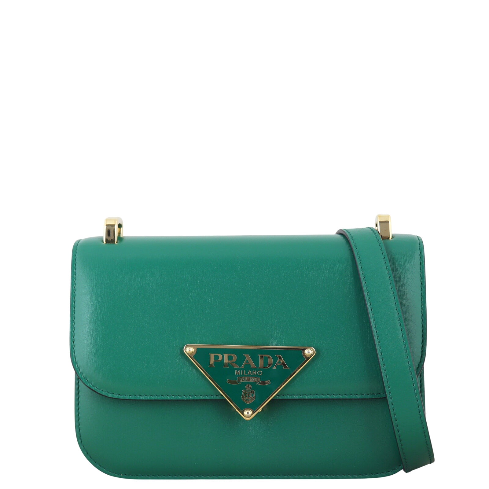 Prada Cuir Embleme Flap Shoulder Bag