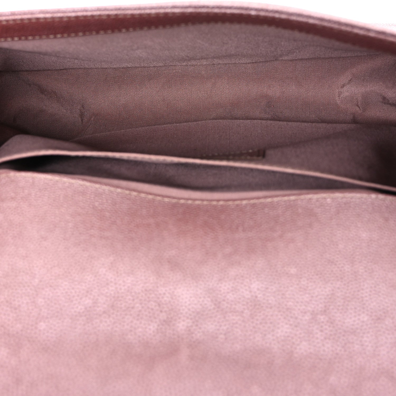 Metallic Caviar Chevron Quilted Medium Boy Flap Dark Pink