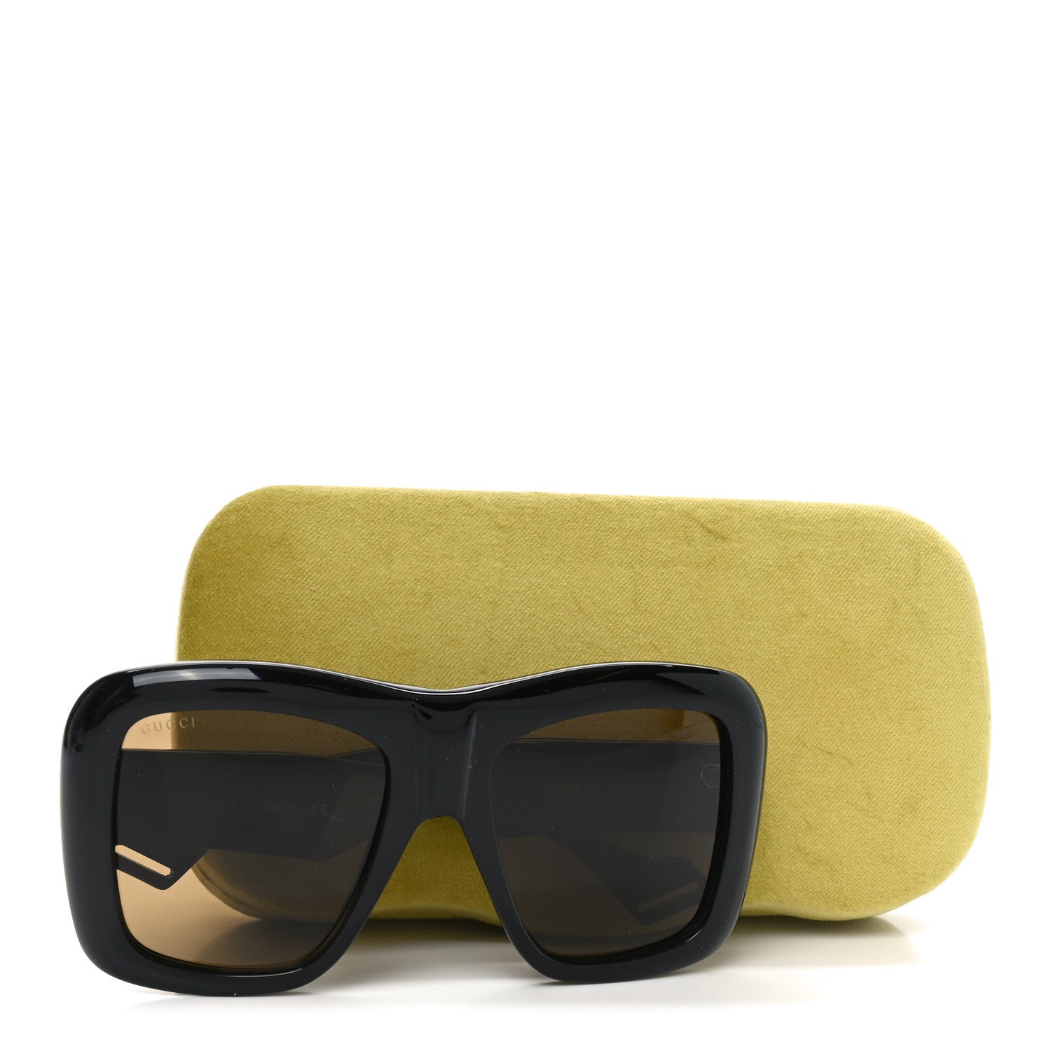 Acetate Square Frame Sunglasses GG0498S Black
