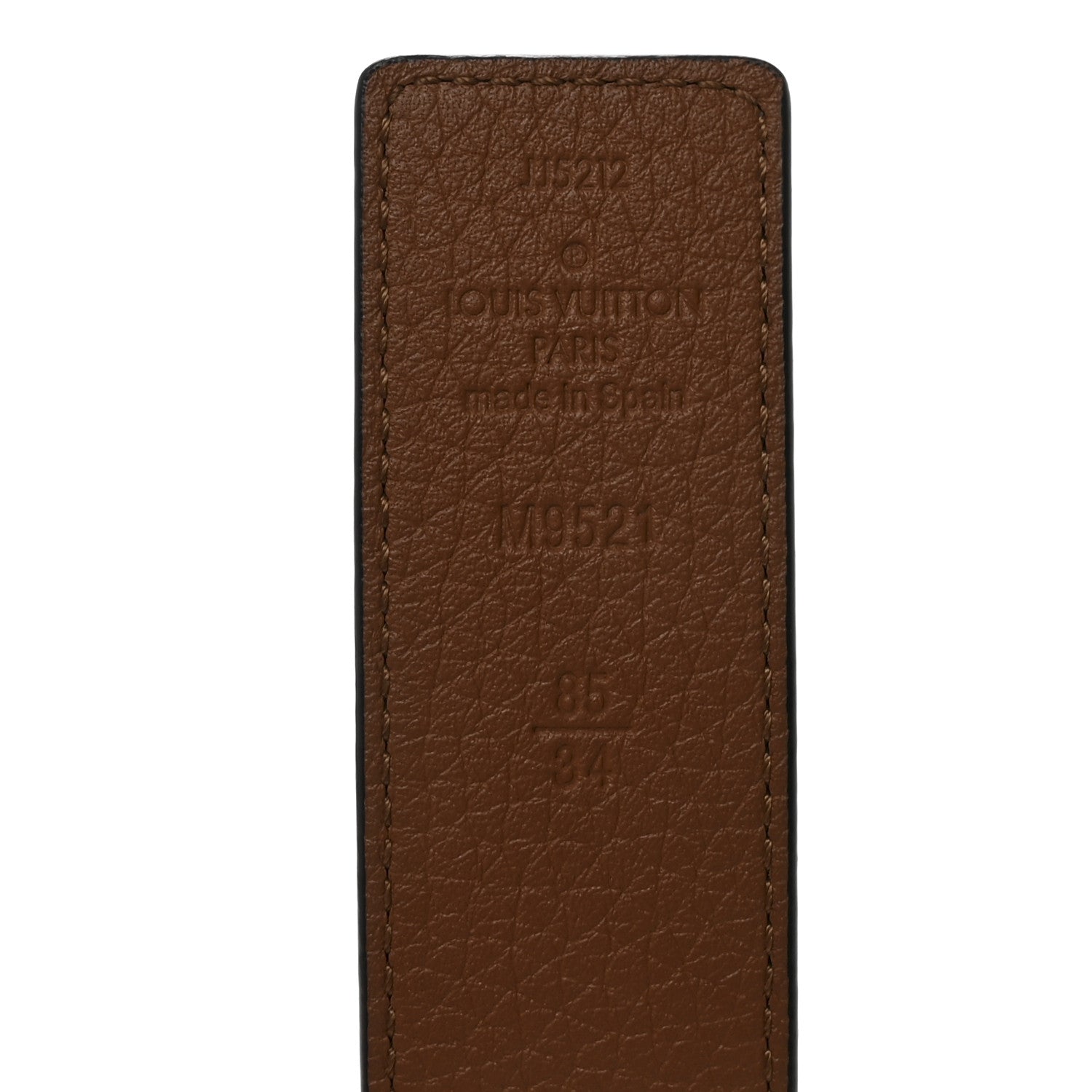 Taurillon Calfskin 30mm LV Initiales Reversible Belt 85 34 Black