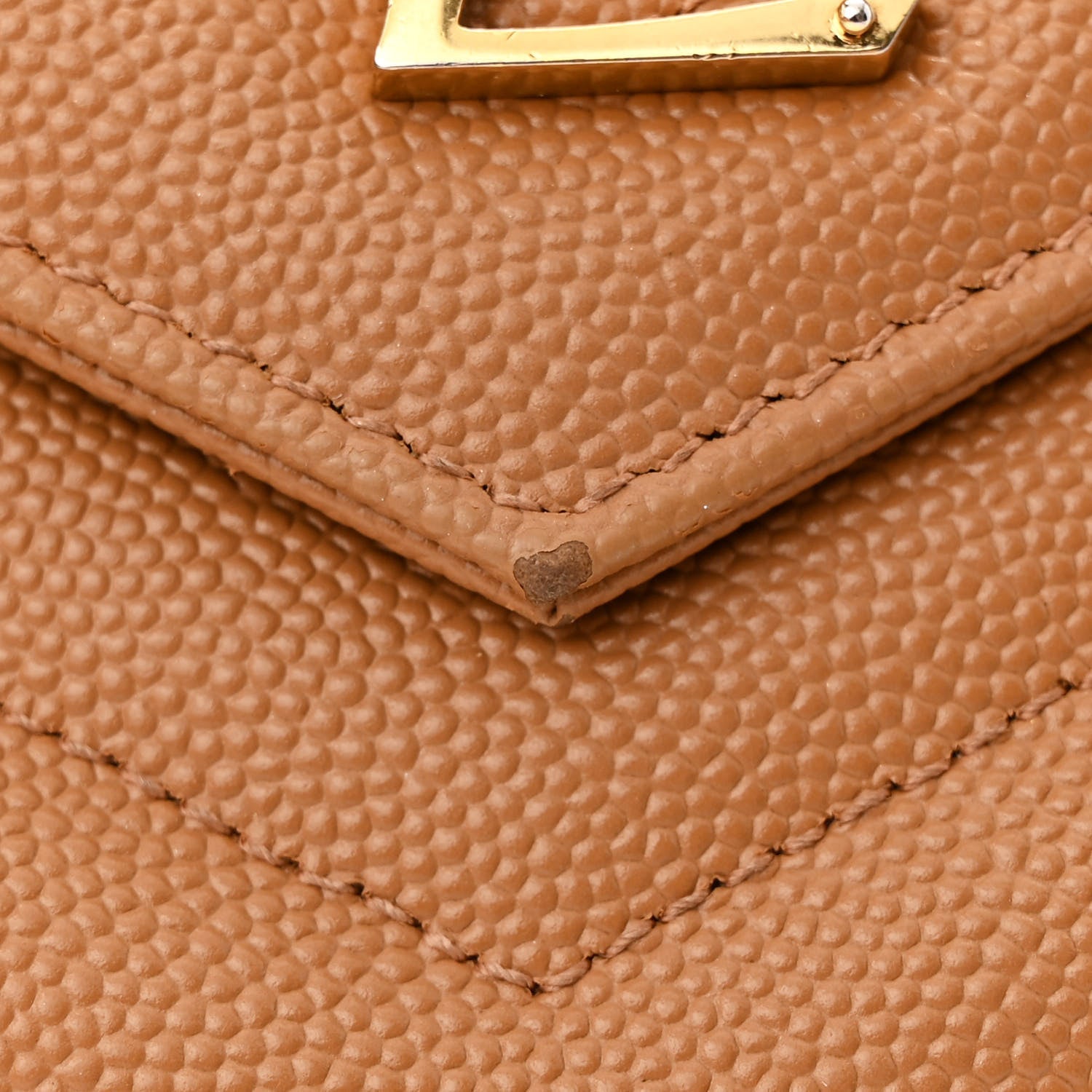 Grain De Poudre Matelasse Chevron Monogram Chain Wallet Dune
