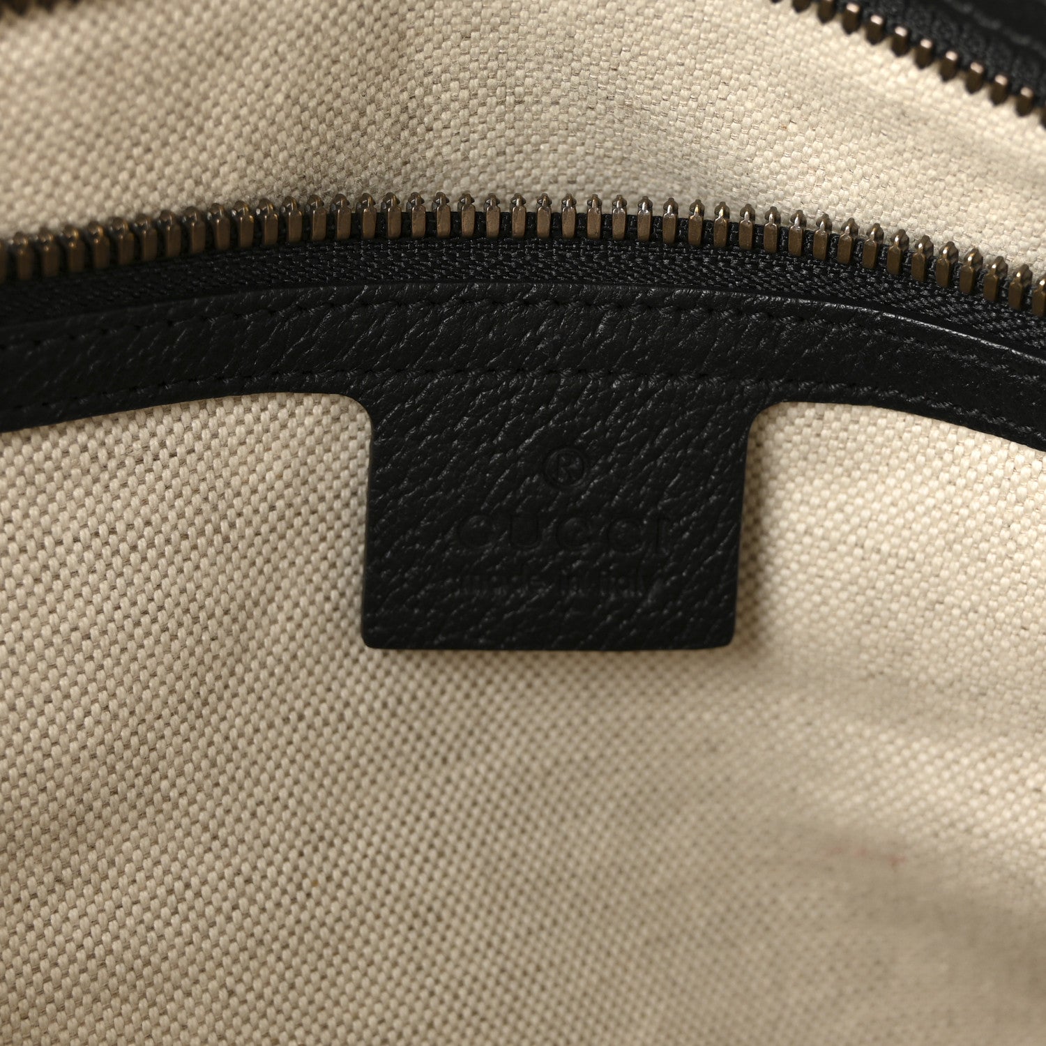 Suede Daino Textured Dollar Calfskin Web Medium Duffle Bag Black