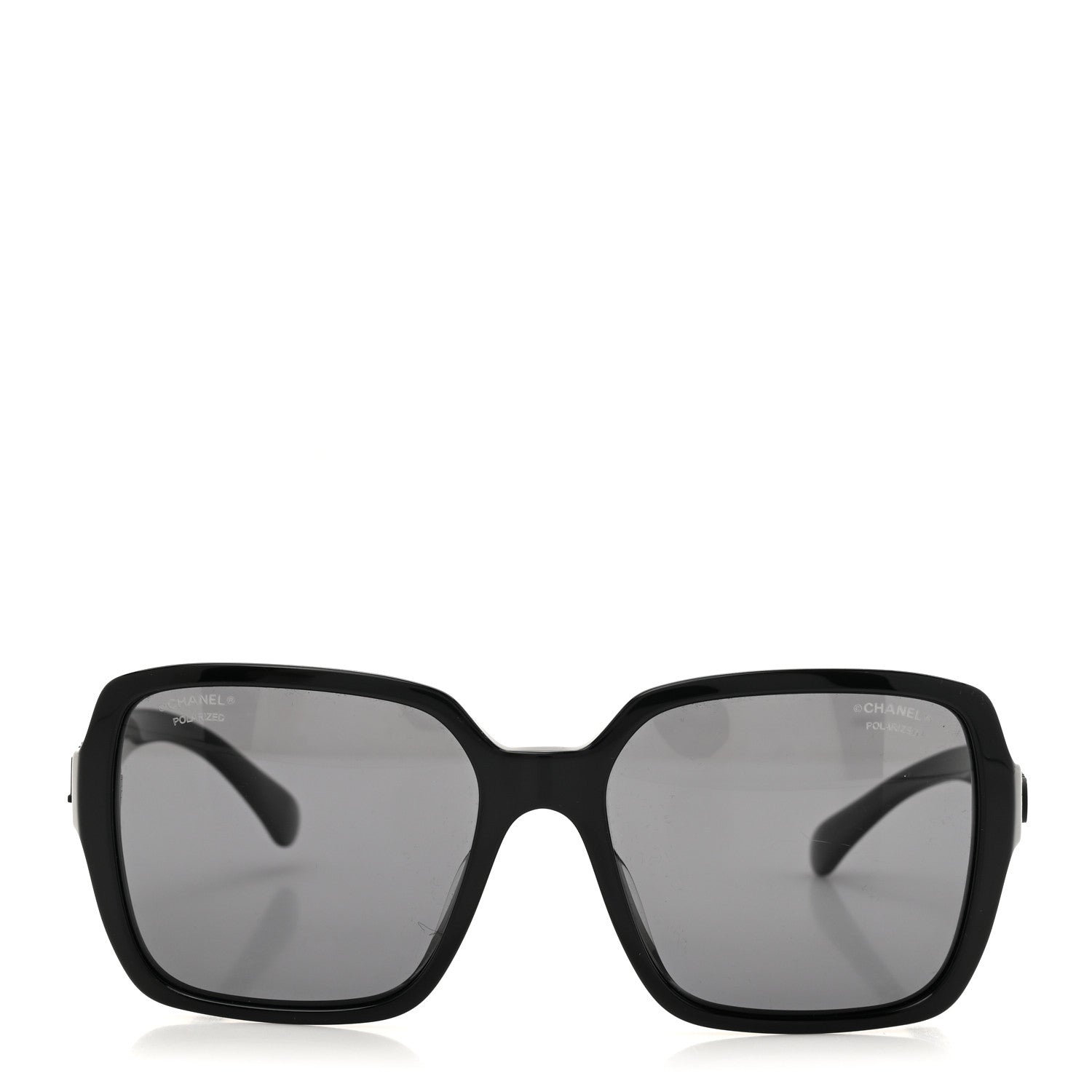Acetate Polarized Square Sunglasses 5408 Black