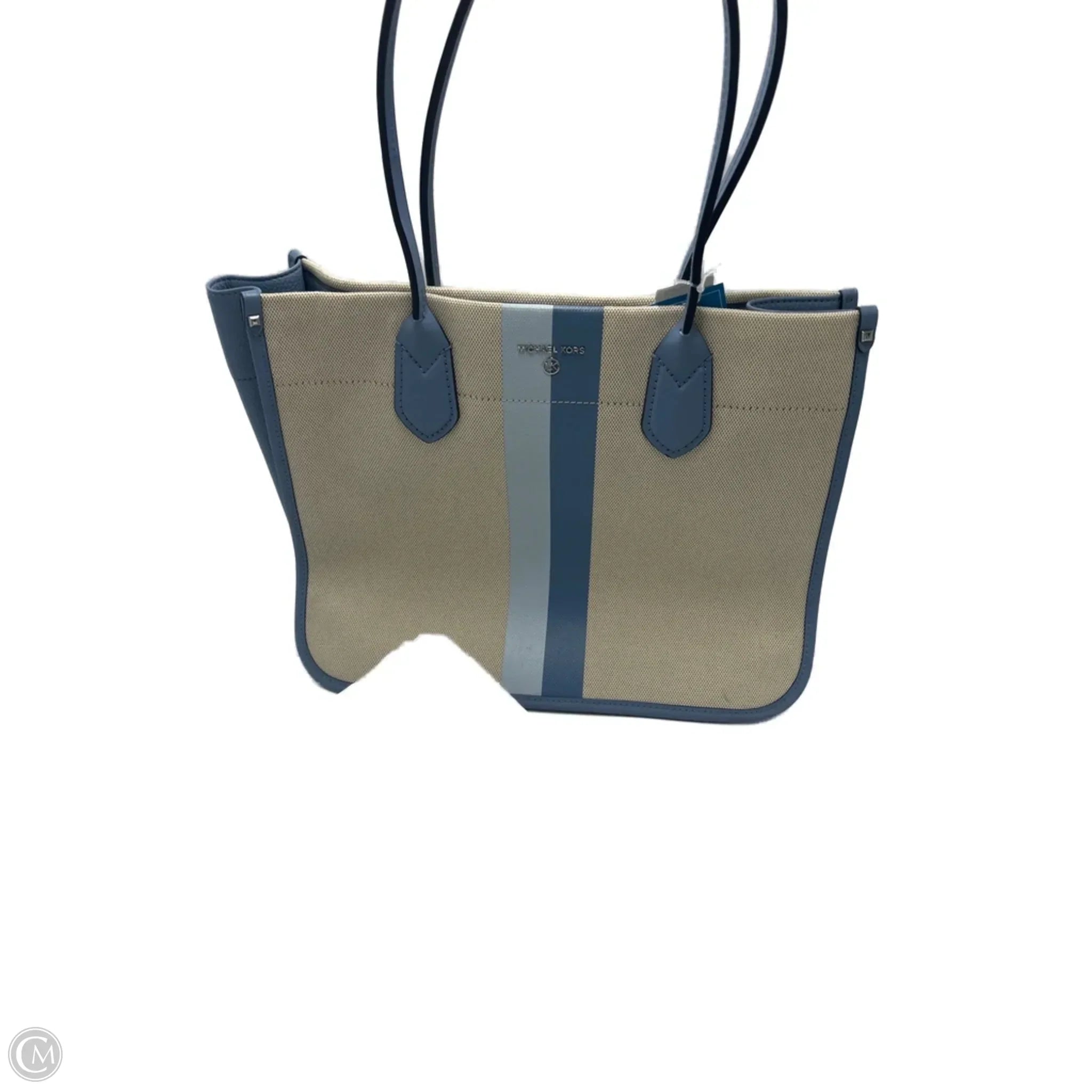 Michael Kors Heidi Stripe Canvas Designer Handbag