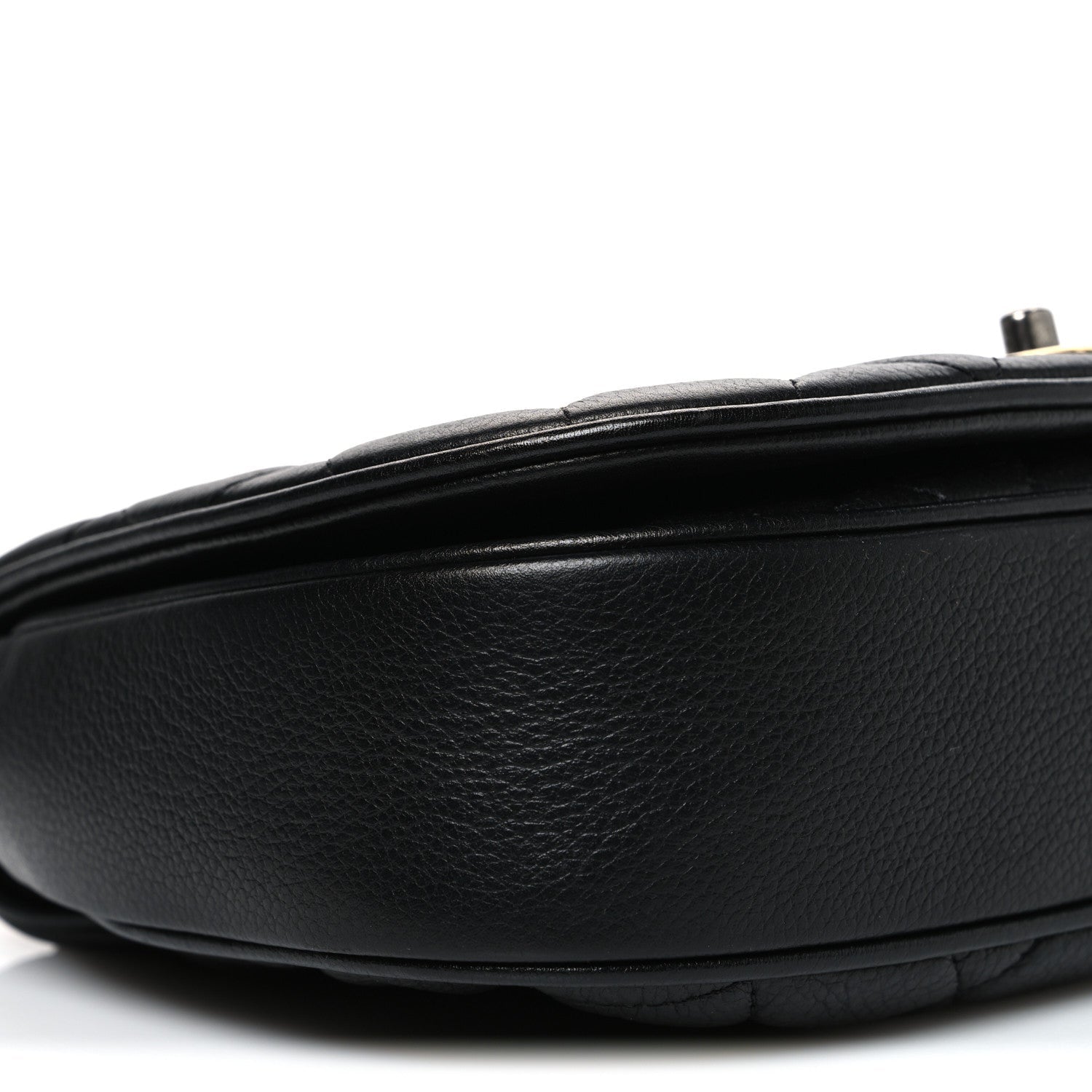 Calfskin Quilted Casual Pocket Messenger Flap Black