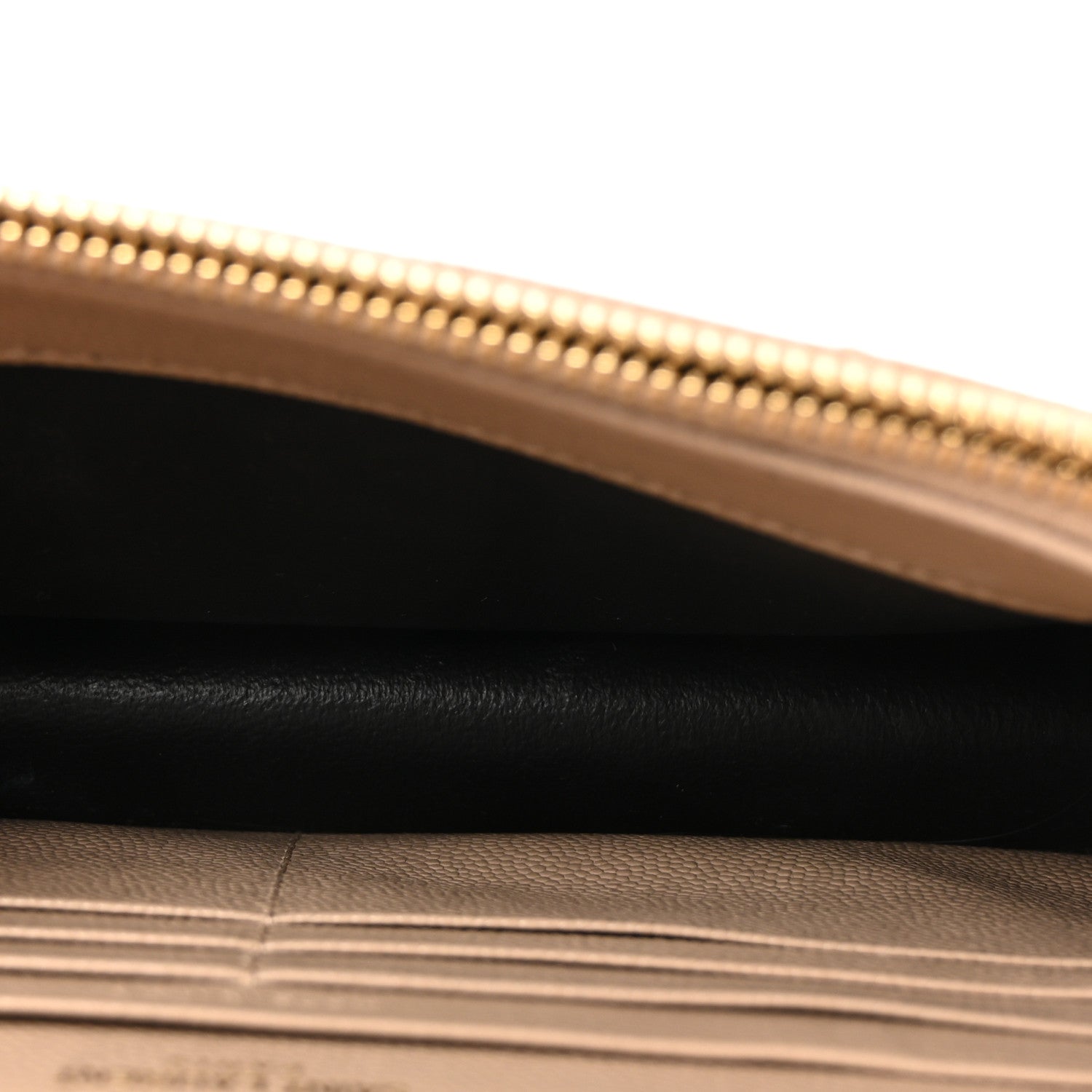 Grain De Poudre Matelasse Chevron Monogram Envelope Chain Wallet Dark Beige