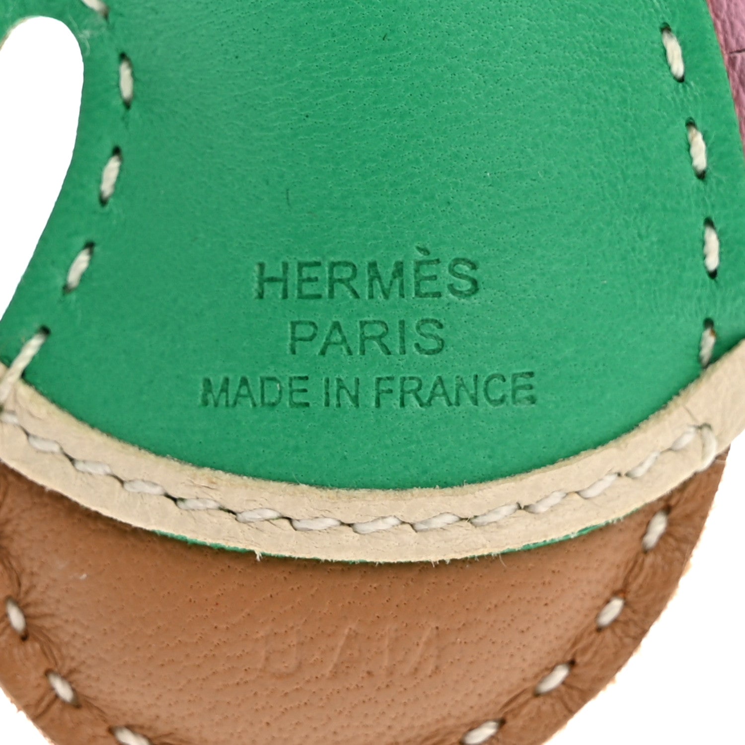 Milo Lambskin Geegee Camail Bag Charm Kraft Vert Comics Vert Fizz Craie