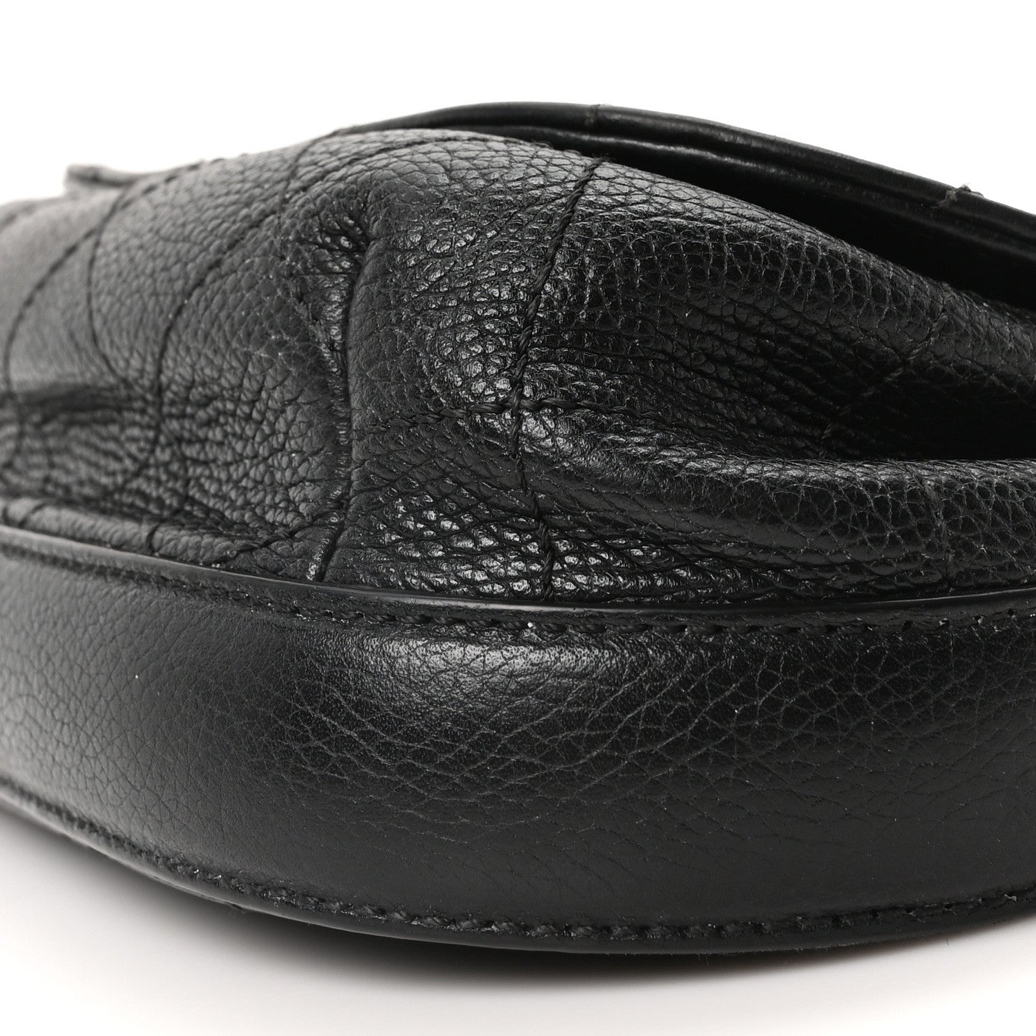 Calfskin Quilted Jungle Stroll Shoulder Bag Black
