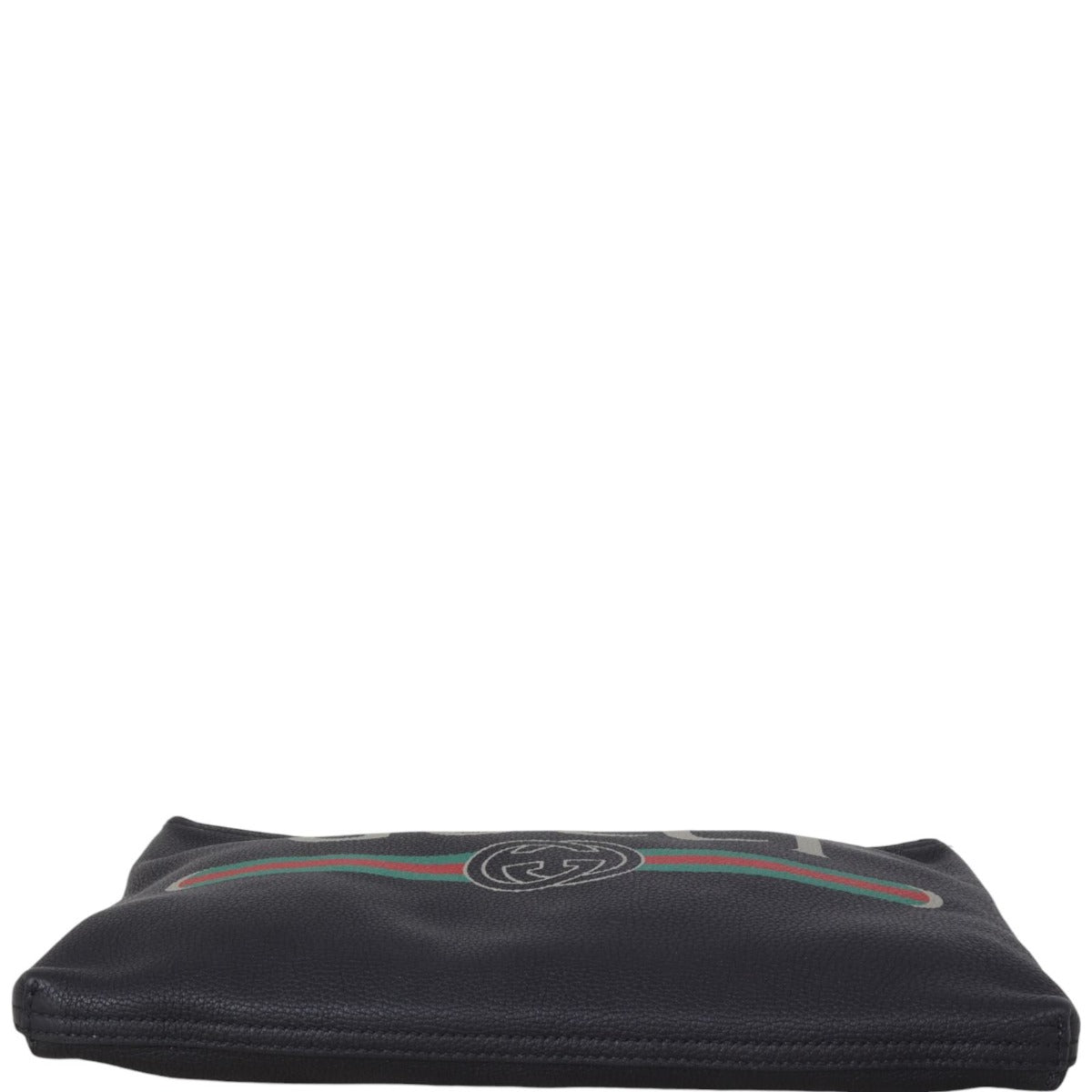Gucci Logo Print Leather Pouch