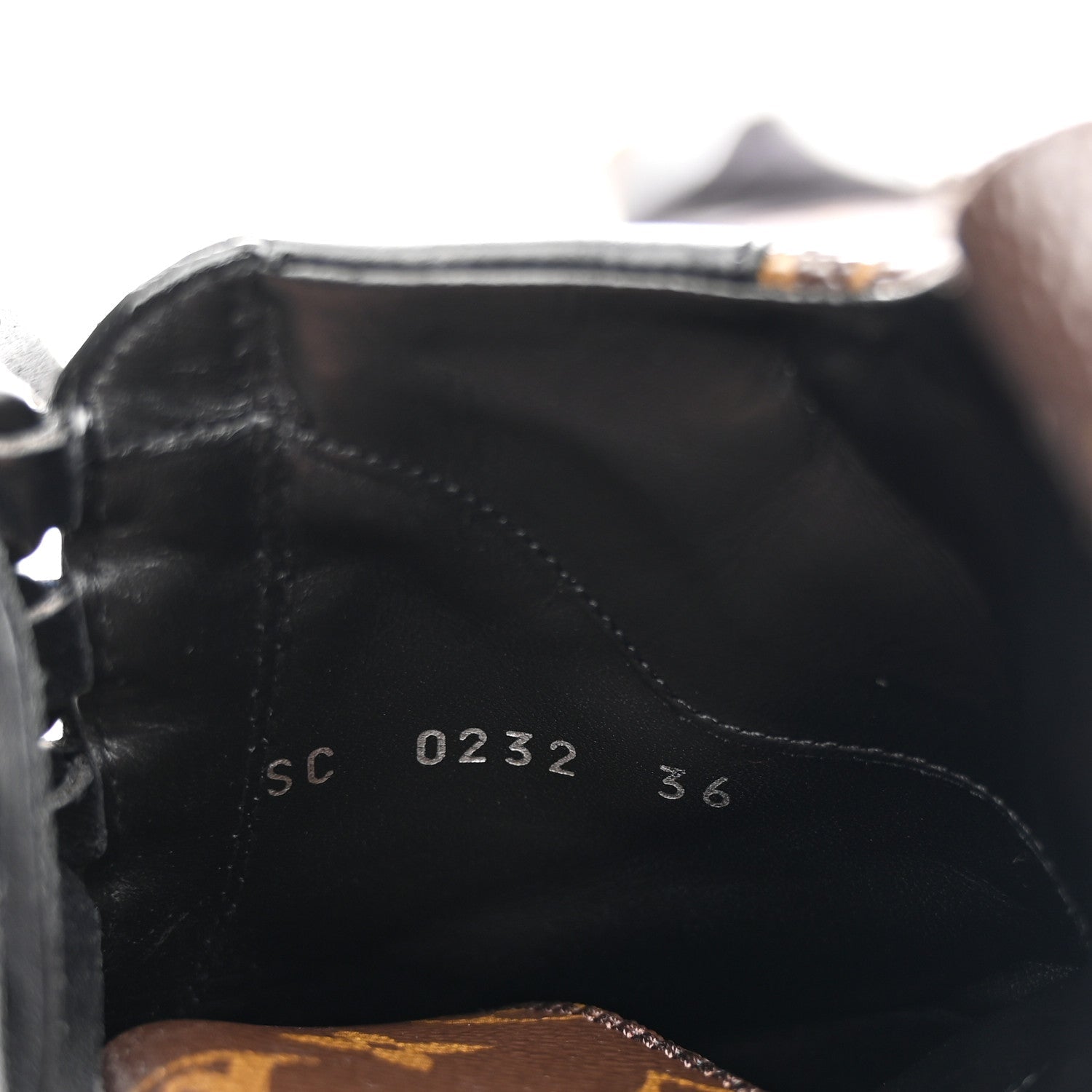 Suede Calfskin Monogram Laureate Platform Desert Boots 36 Black