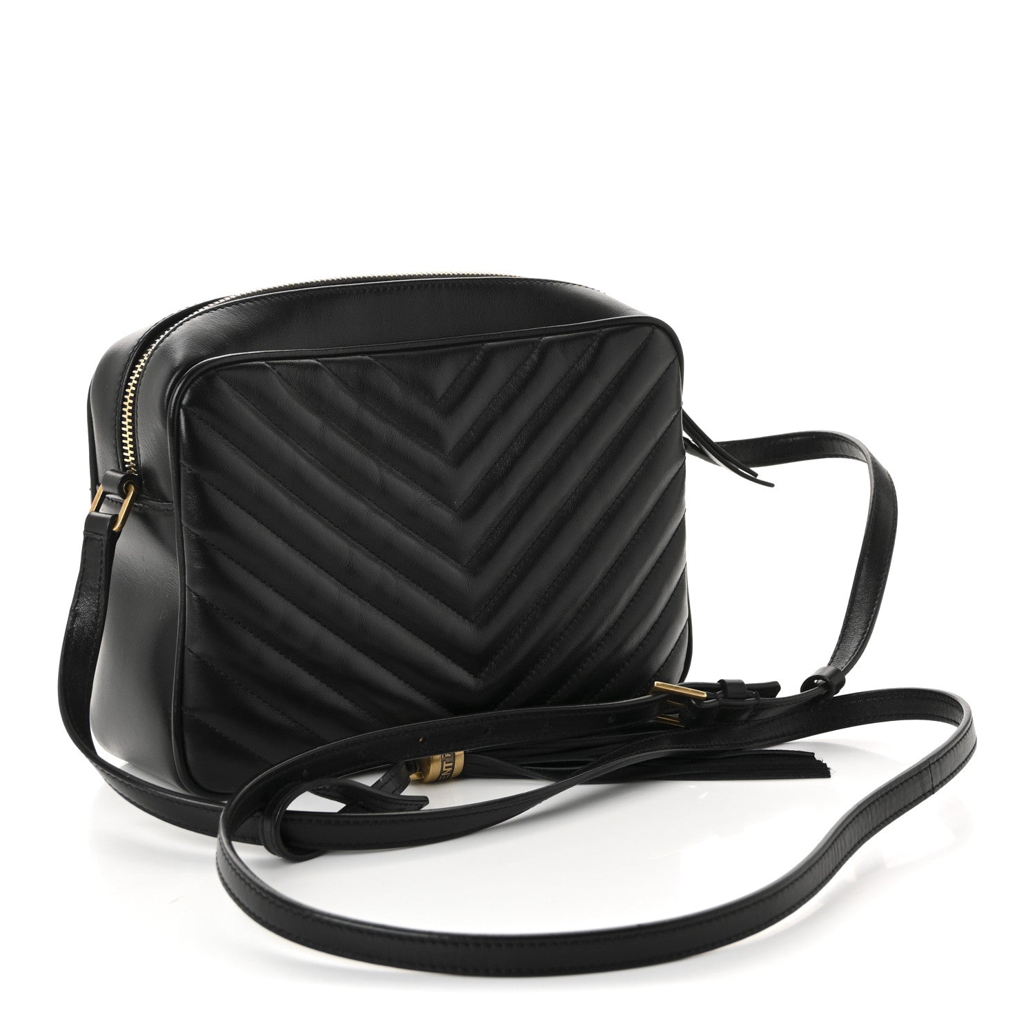 Calfskin Matelasse Monogram Lou Camera Bag Black
