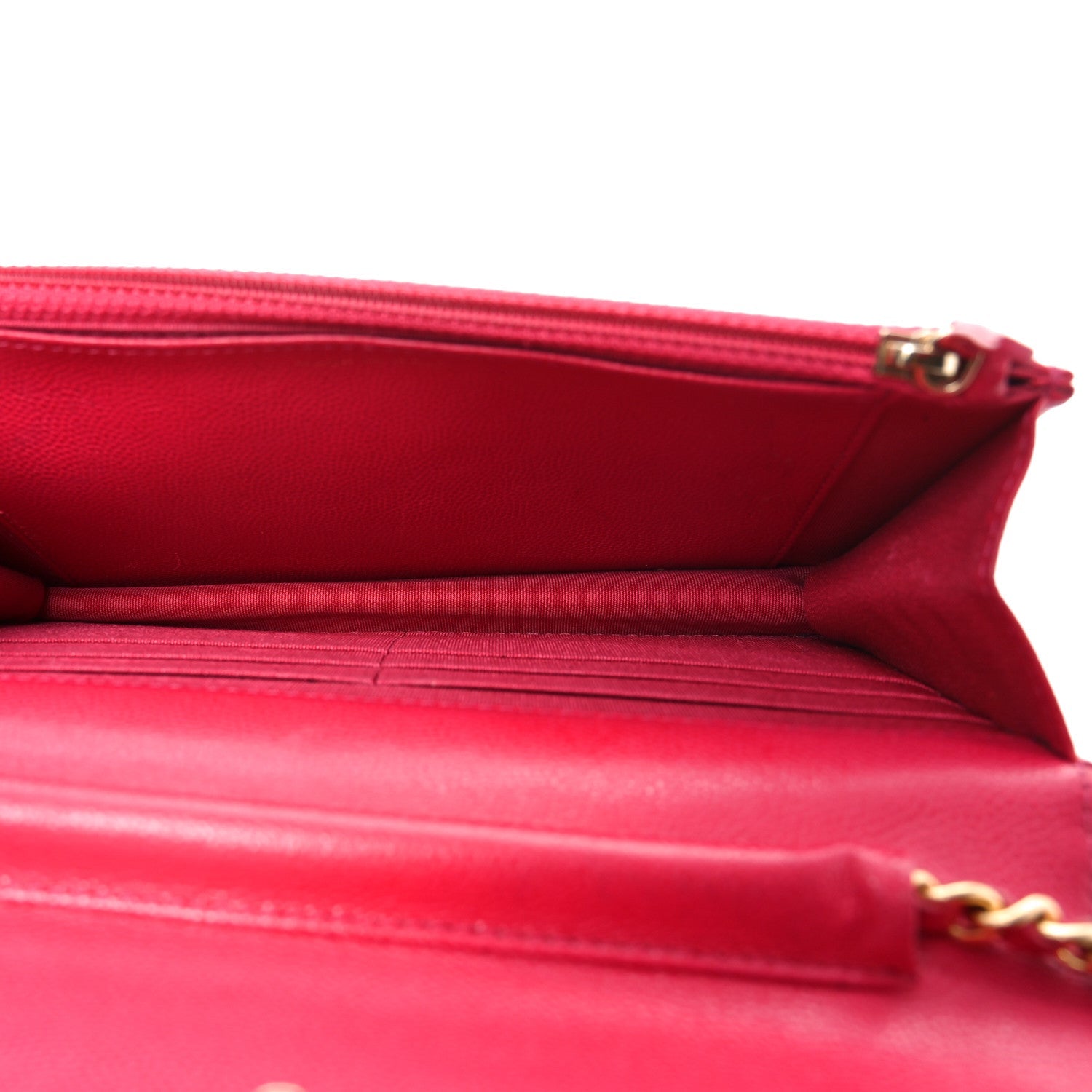 Caviar Quilted 2.55 Reissue Wallet On Chain WOC Dark Pink