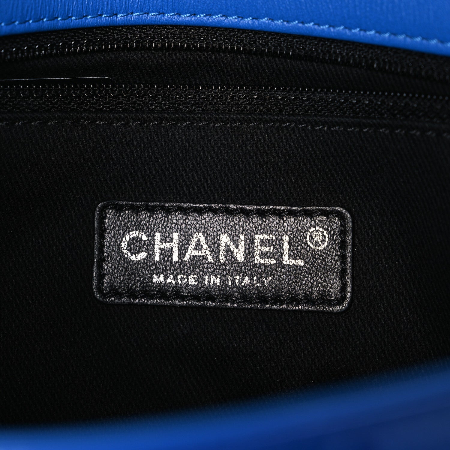 Patent Quilted Large Coco Shine Flap Blue