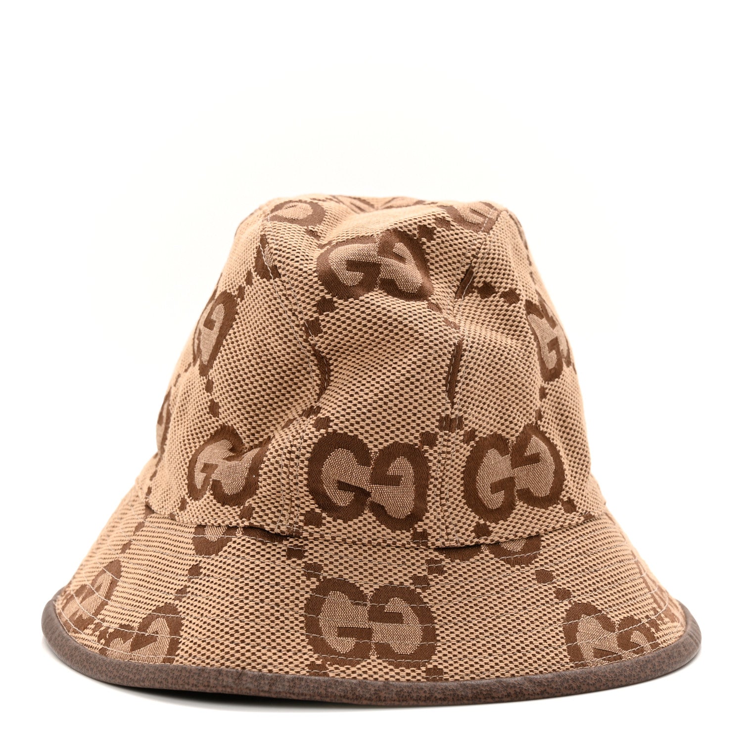 Monogram Jumbo GG Bucket Hat S Camel Ebony New Acero