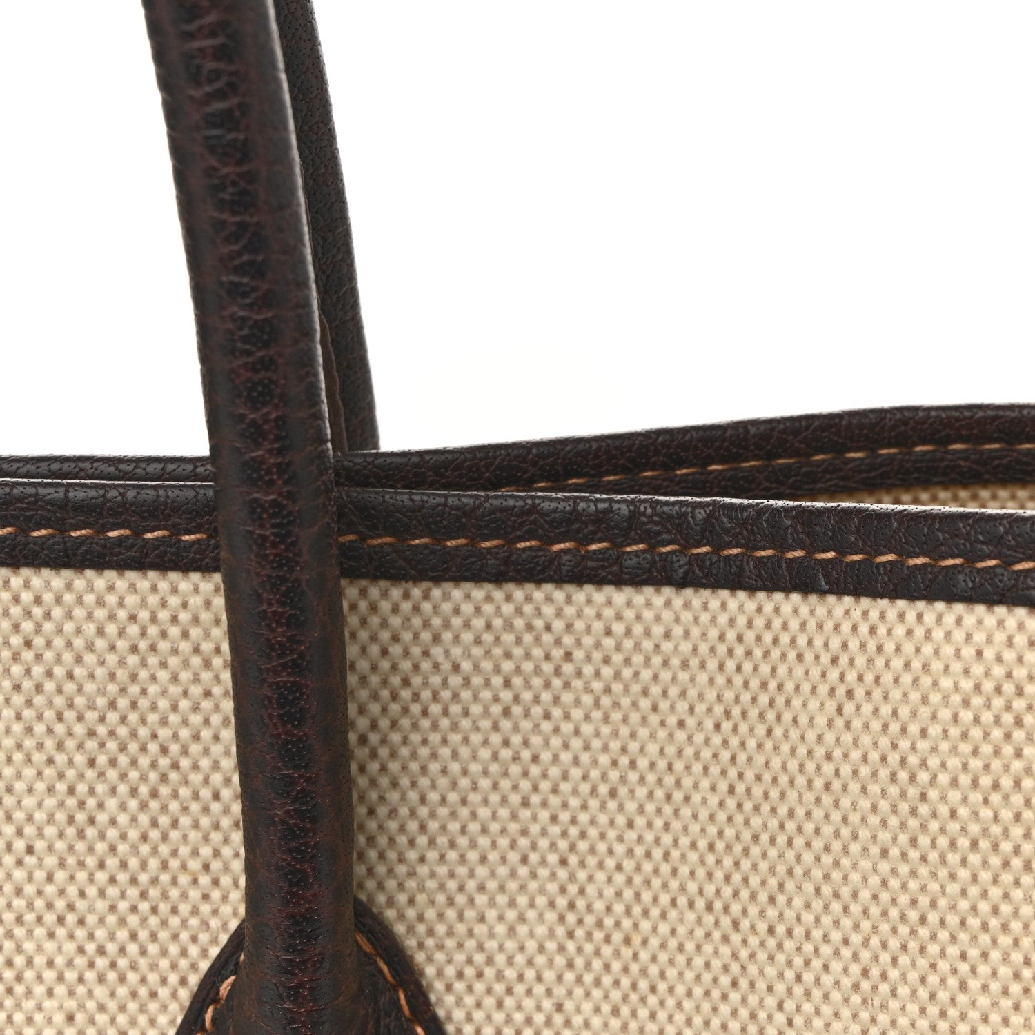 Toile Buffle Gala Garden Party Tote 36 MM Marron Fonce Marron Fonce