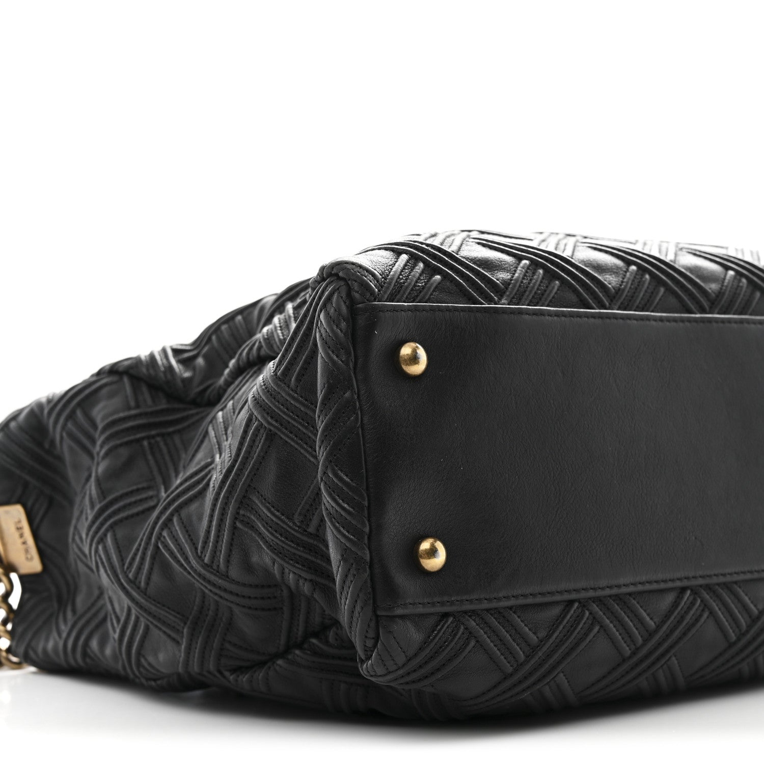 Calfskin Large Retro Girl Shopping Tote Black
