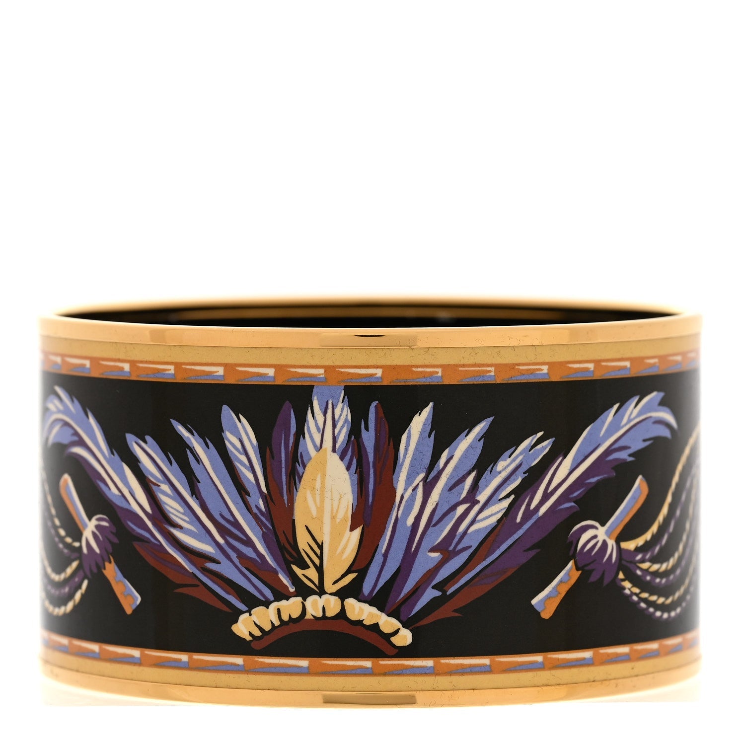 Enamel Printed Extra Wide Brazil Bracelet 70