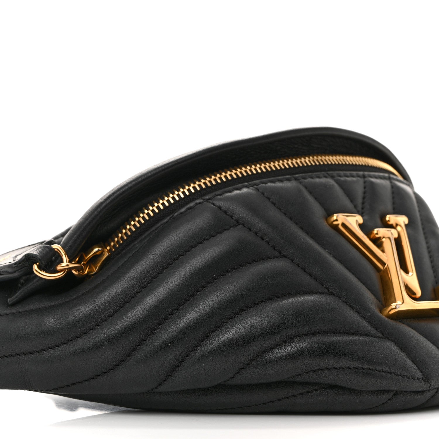 Calfskin Quilted New Wave Bumbag Black