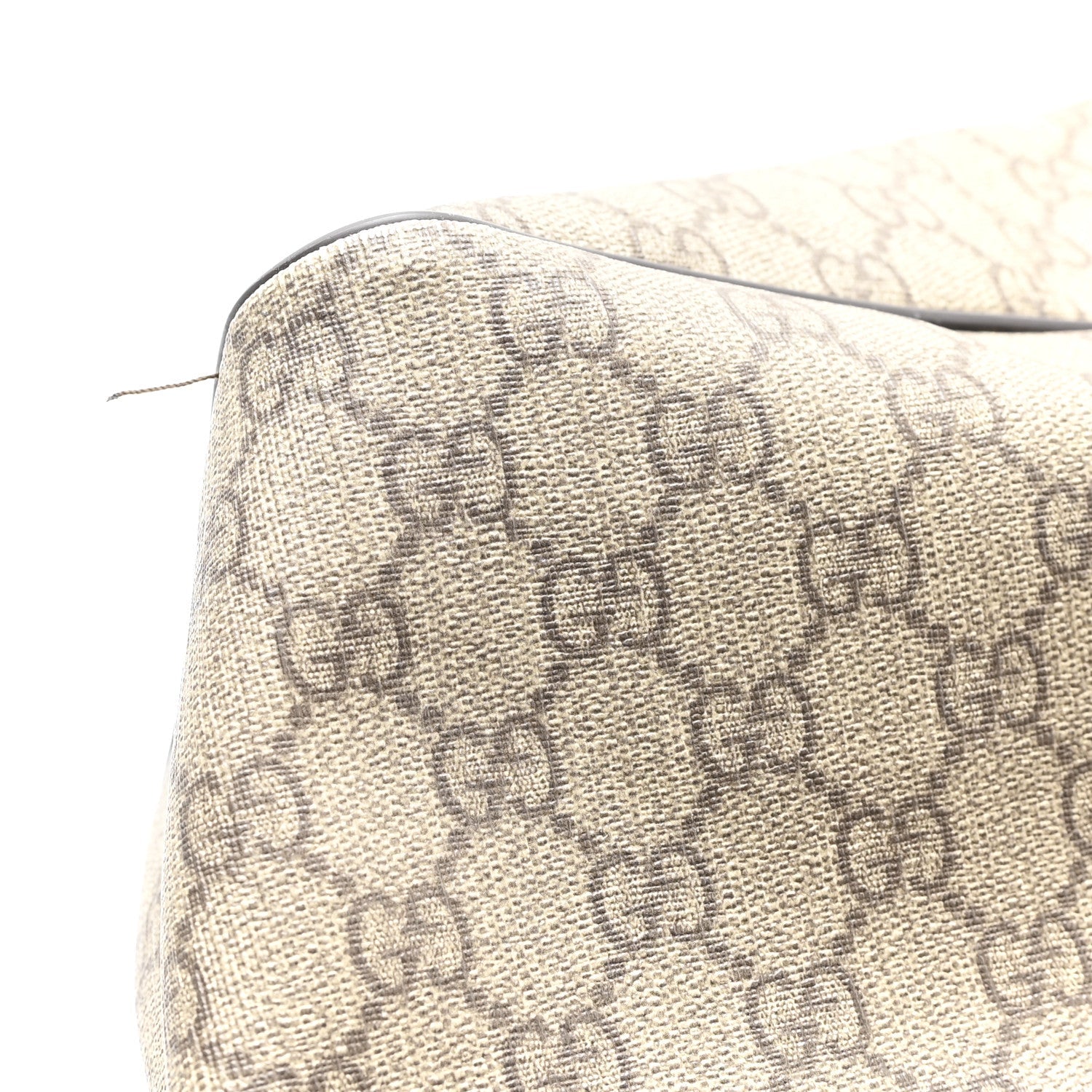 GG Supreme Monogram Medium Zippered Tote Dark Brown
