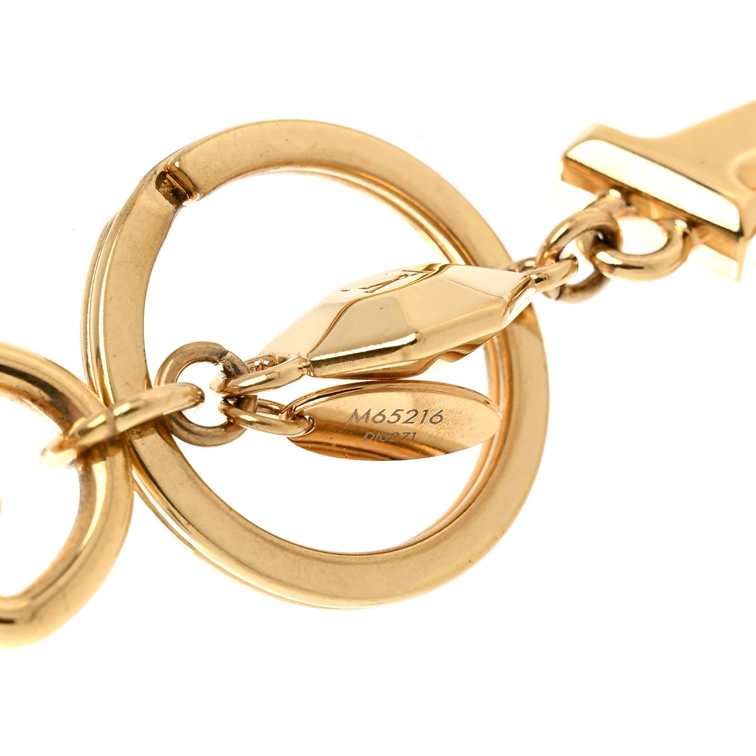 LV Facettes Bag Charm Key Holder Gold