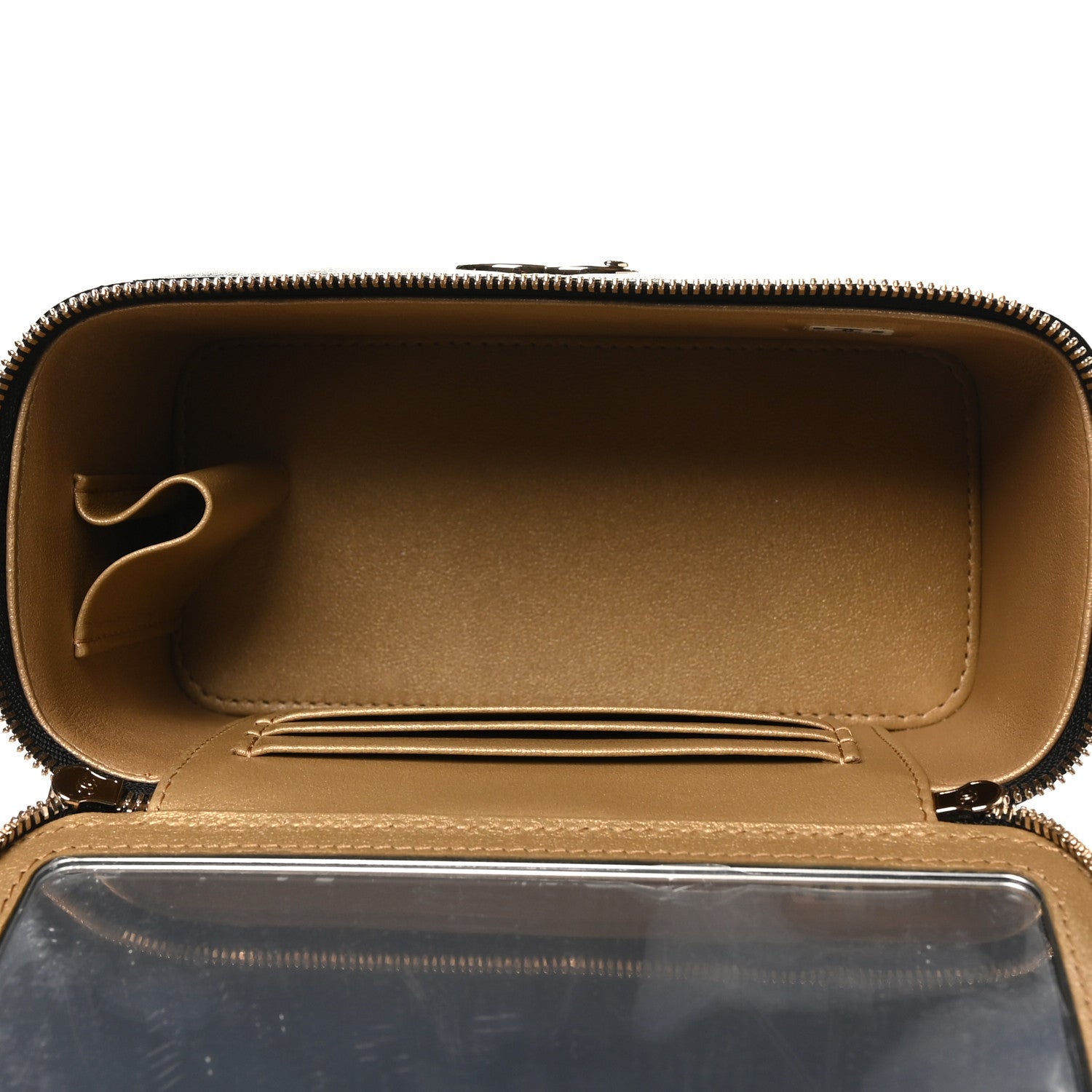 Lambskin Quilted Small CC Vanity Case Black