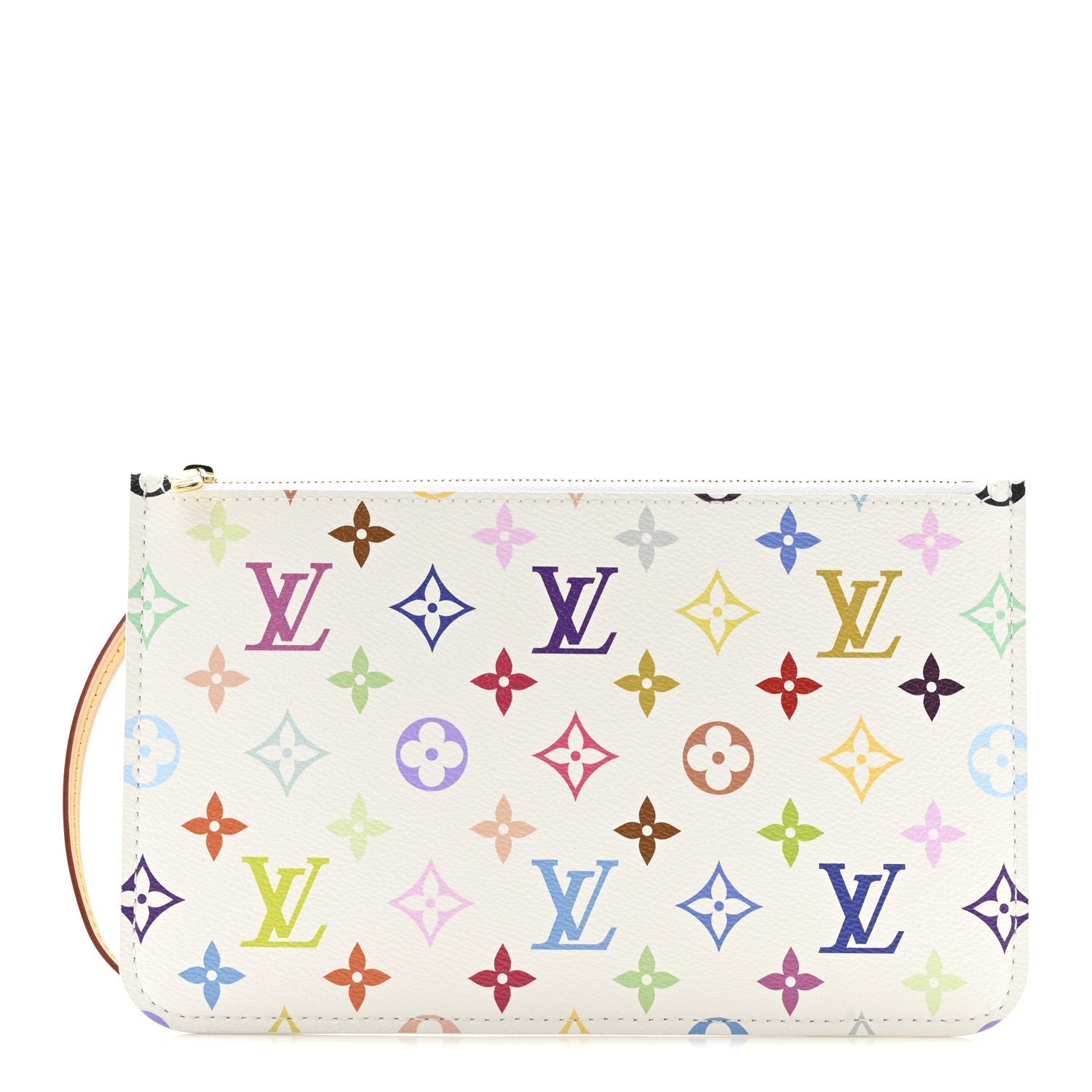 LV X TM Monogram Multicolor Neverfull Pochette White