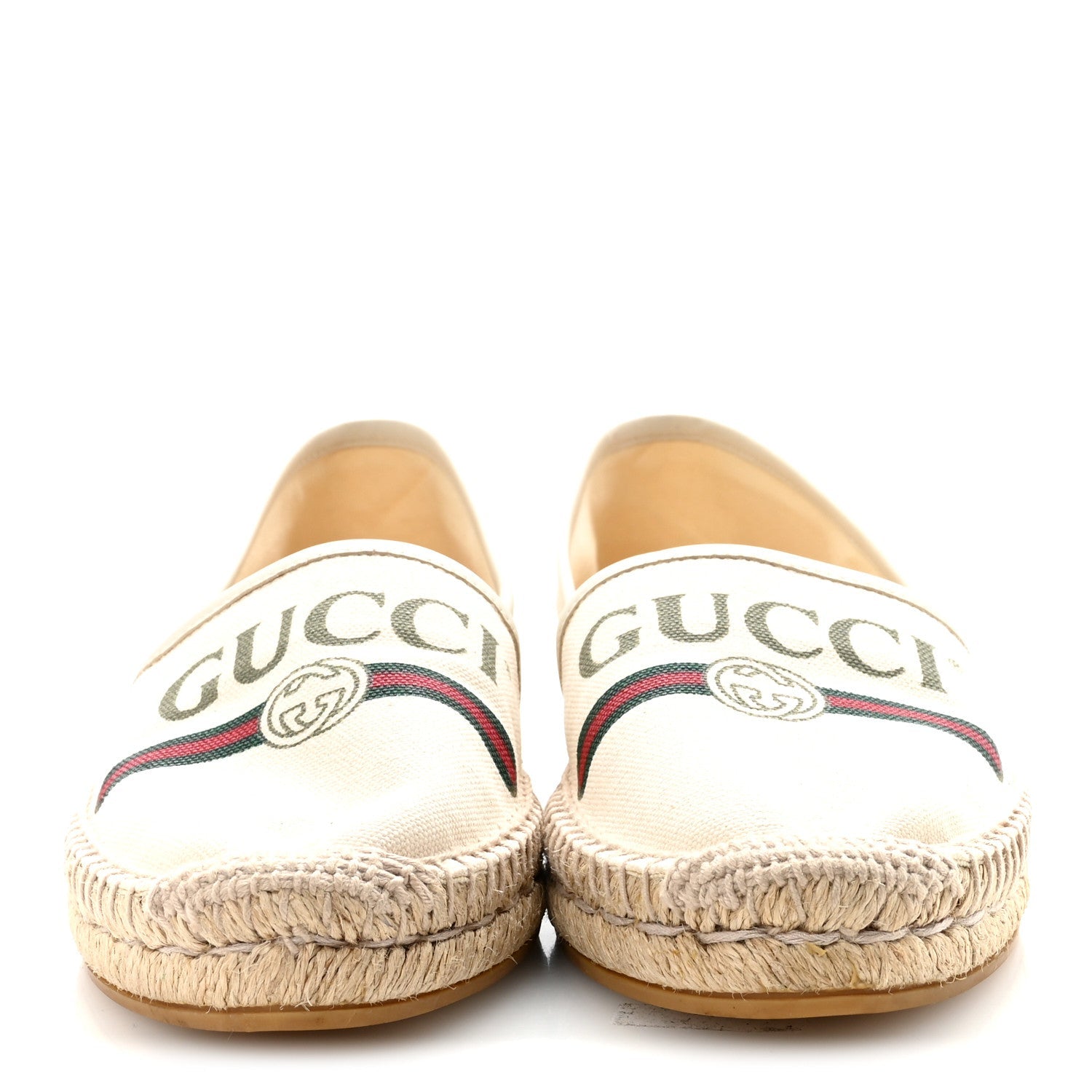 Canvas Logo Espadrilles 39.5 Greggio White