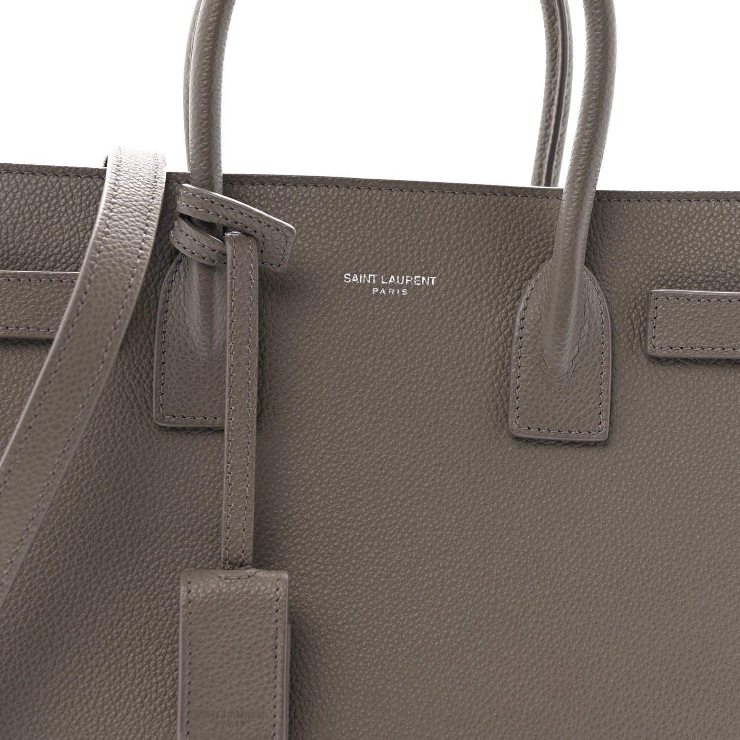 Grained Calfskin Baby Sac De Jour Fog