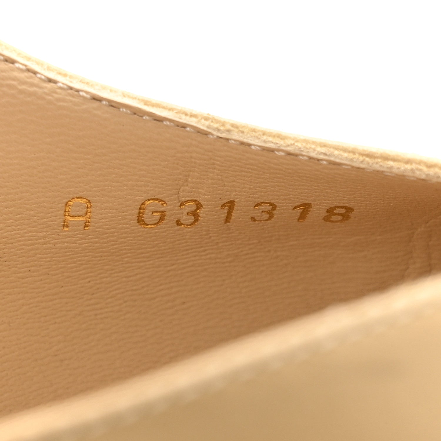 Goatskin Grosgrain Cap Toe CC Slingback Pumps 38.5 Beige Black
