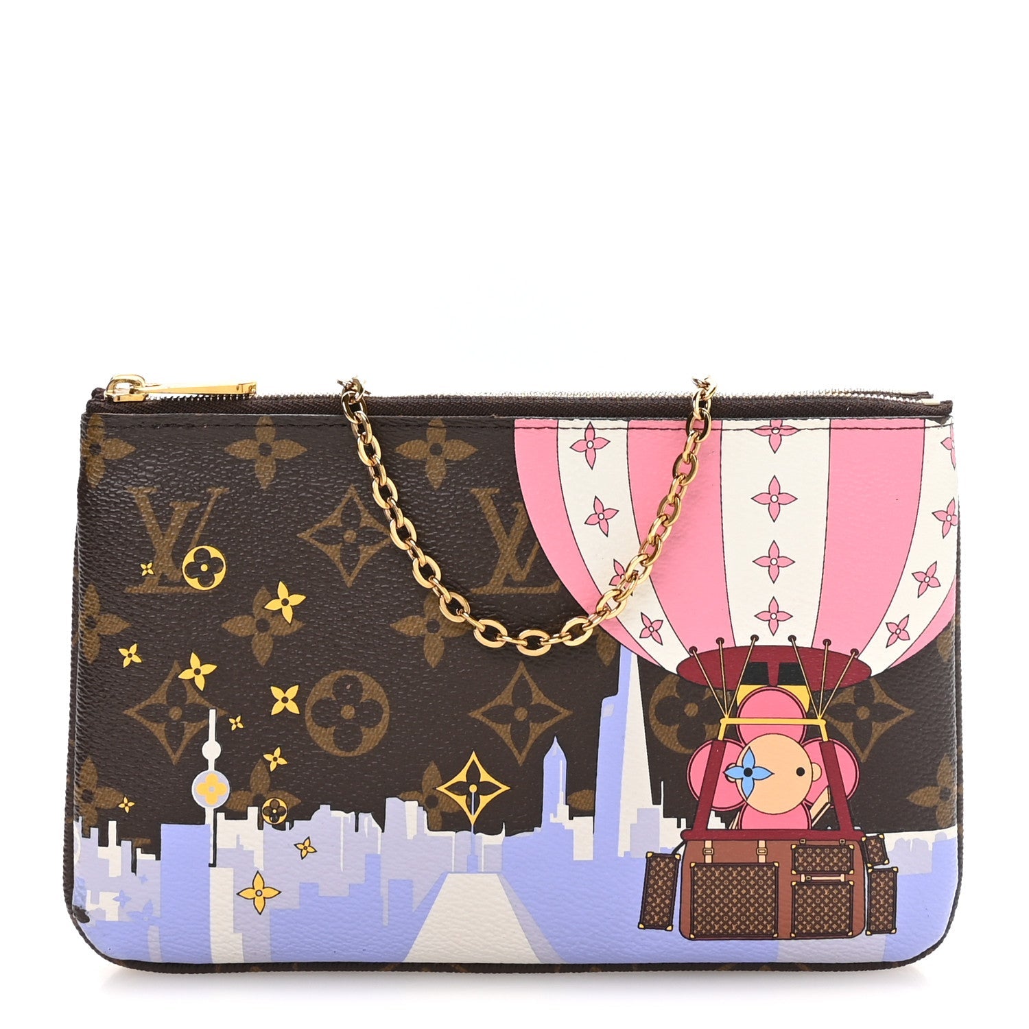 Monogram 2019 Christmas Animation Double Zip Pochette