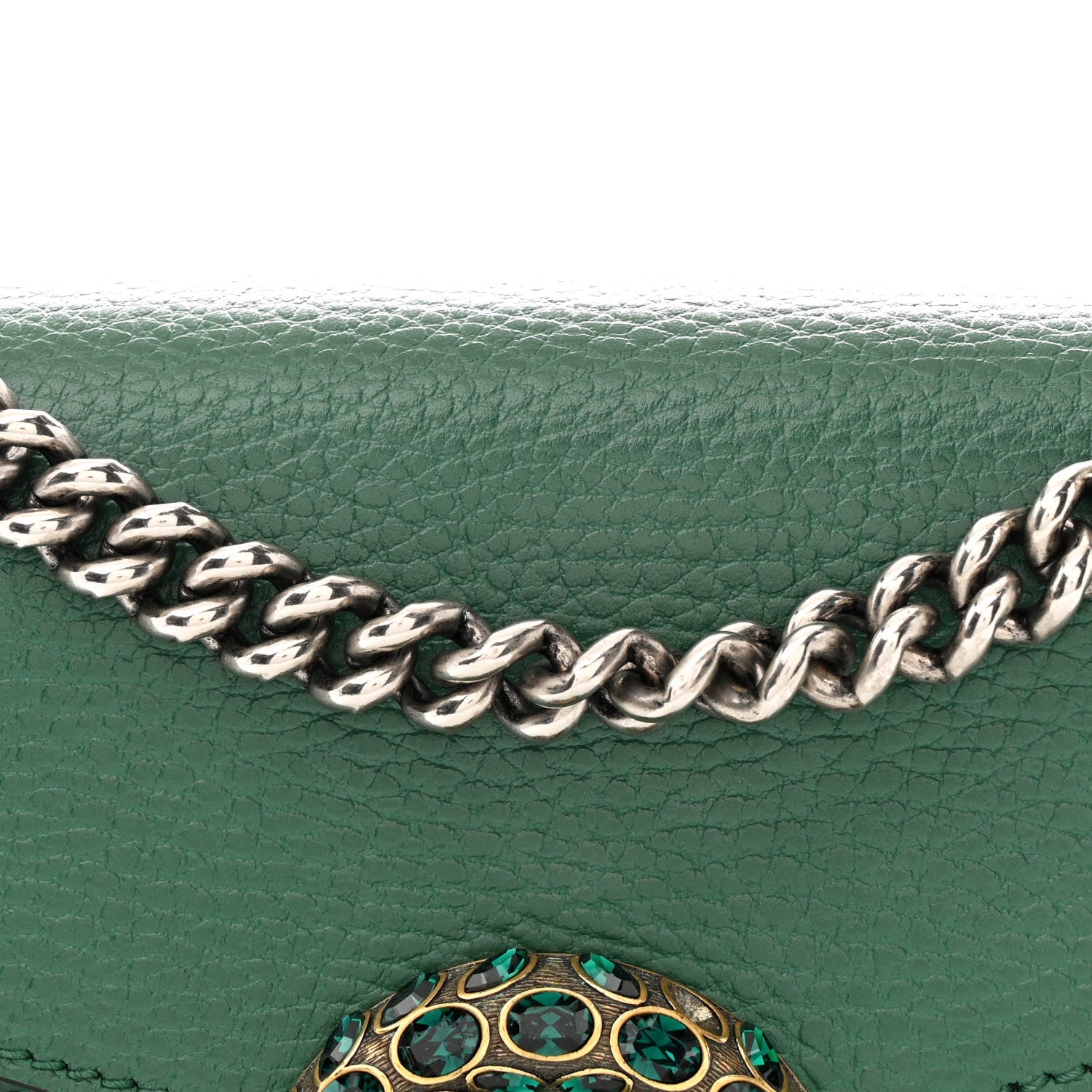 Pebbled Calfskin Small Dionysus Shoulder Bag Emerald