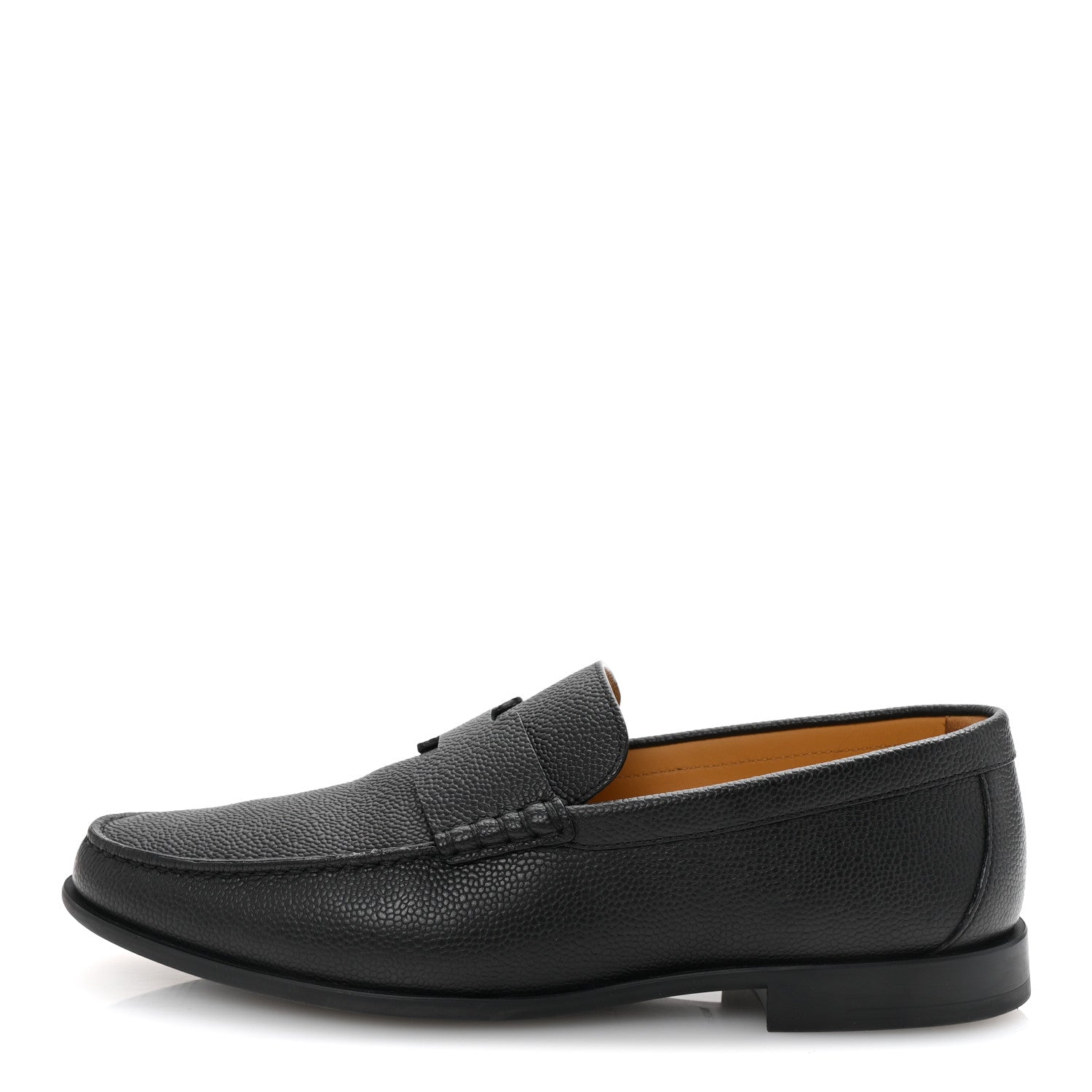 Grained Calfskin Mens Duke Loafer 42 Black